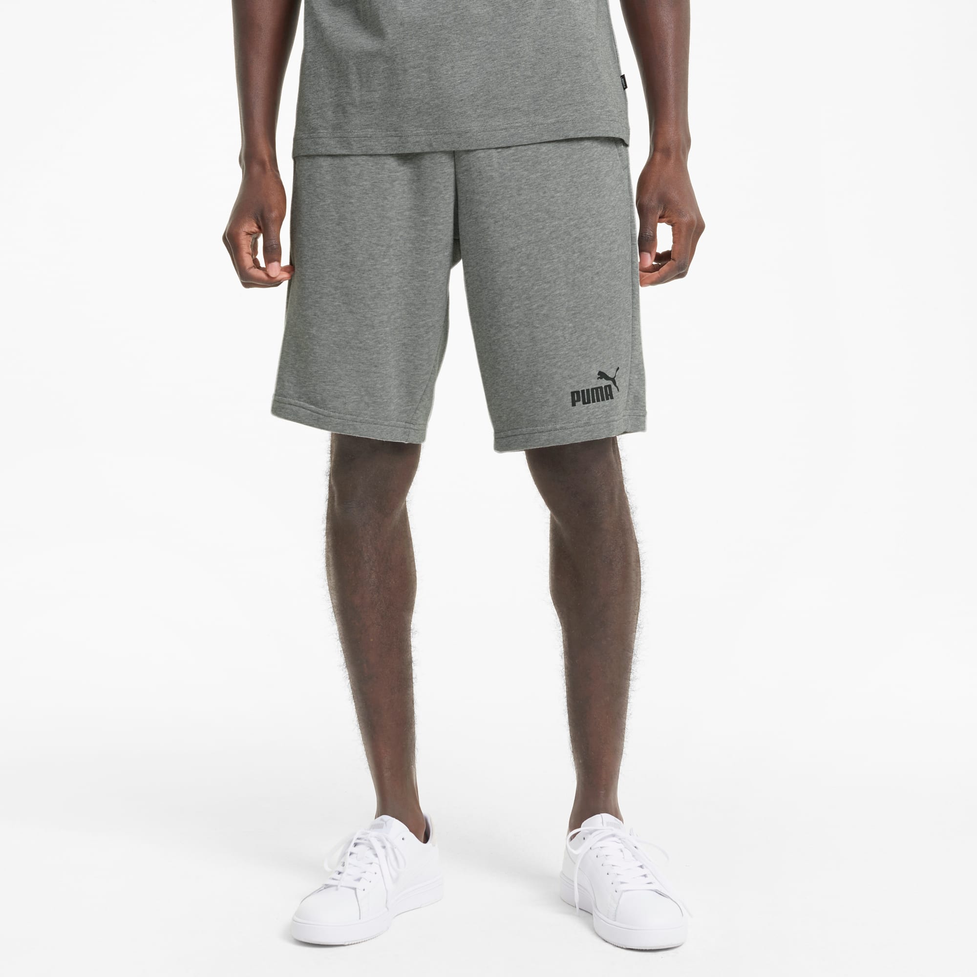 Essentials Men s Shorts Medium Gray Heather PUMA Shop All Puma
