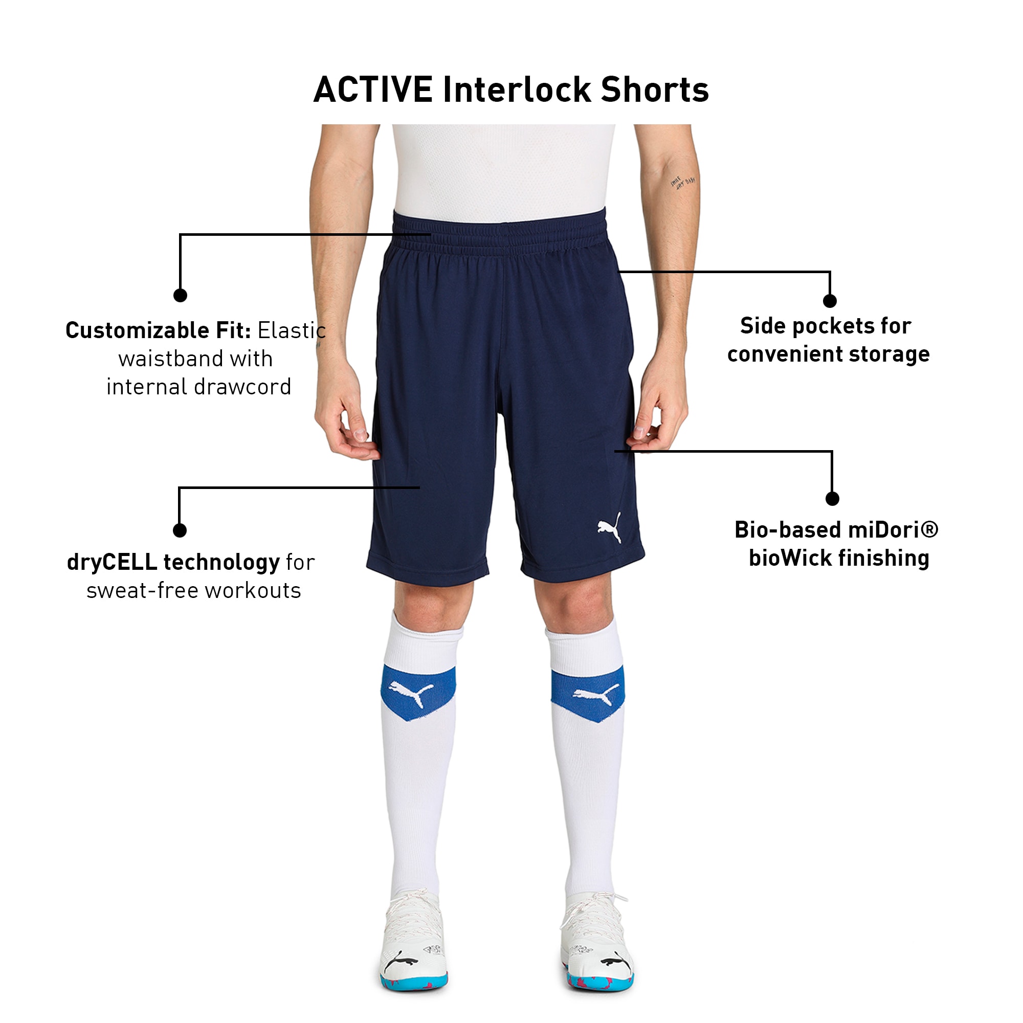 Puma interlock shorts mens new arrivals