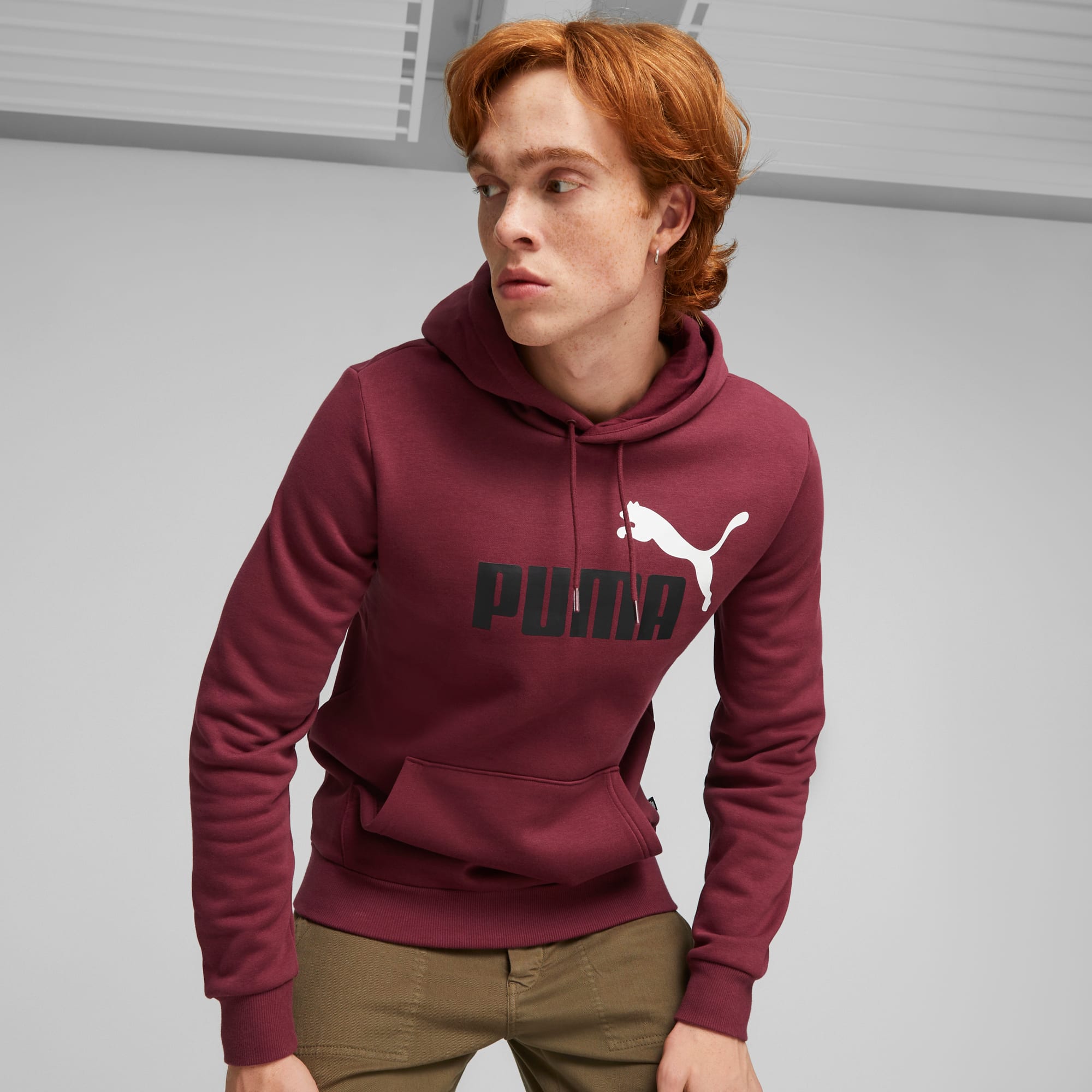 Essentials+ Two-Tone Big Logo Hoodie Herren, Dark Jasper, large