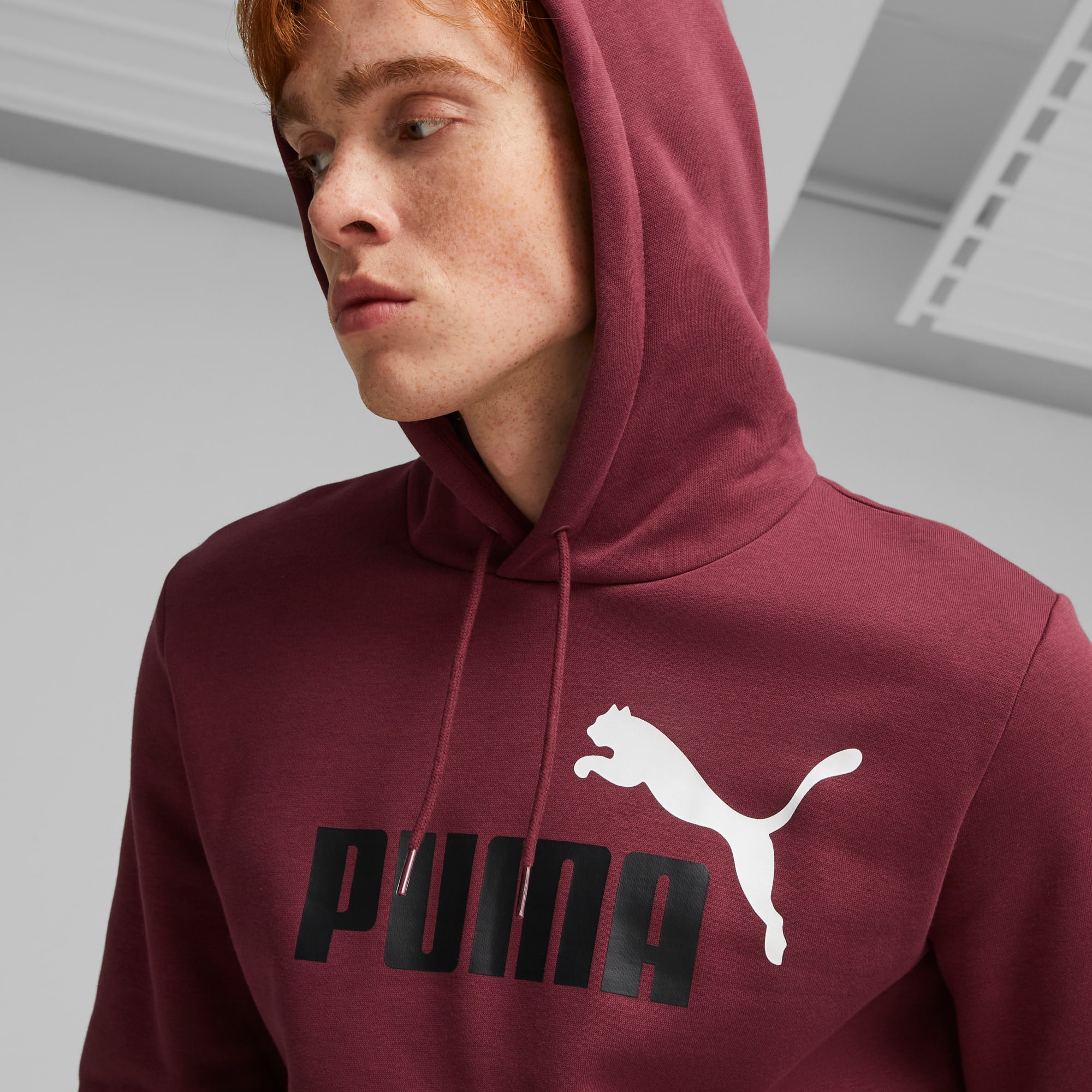 Essentials+ Two-Tone Big Logo Hoodie Herren, Dark Jasper, large