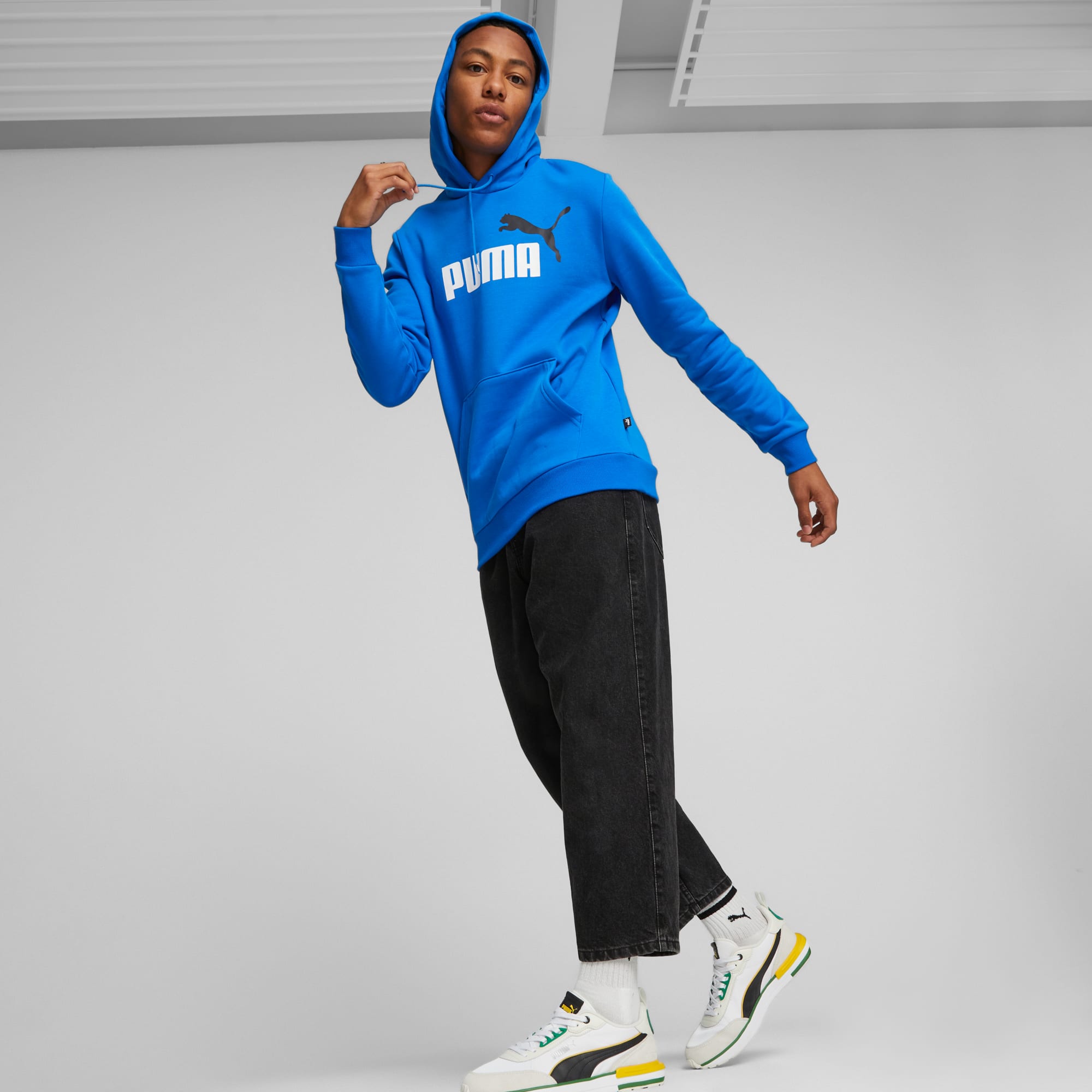 Essentials+ Two-Tone Big Logo Men's Hoodie | PUMA