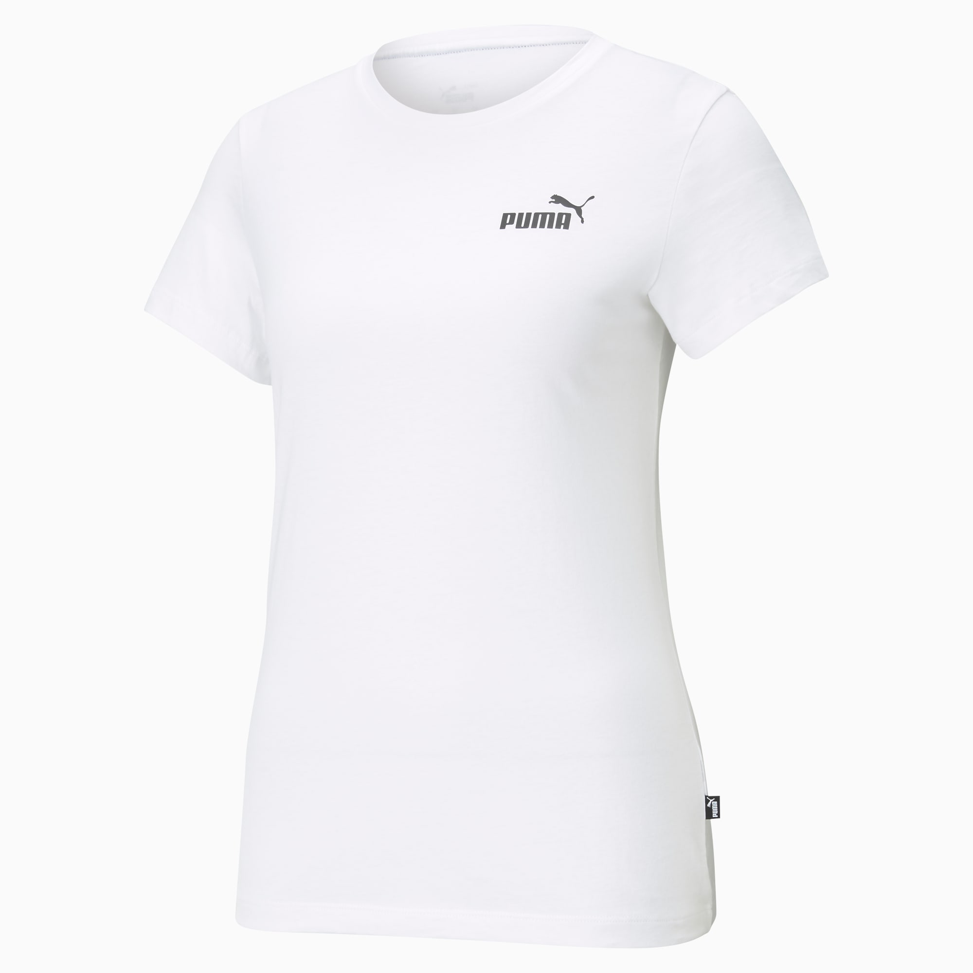 Essentials Small Logo Tee Women, Puma White, large-SEA