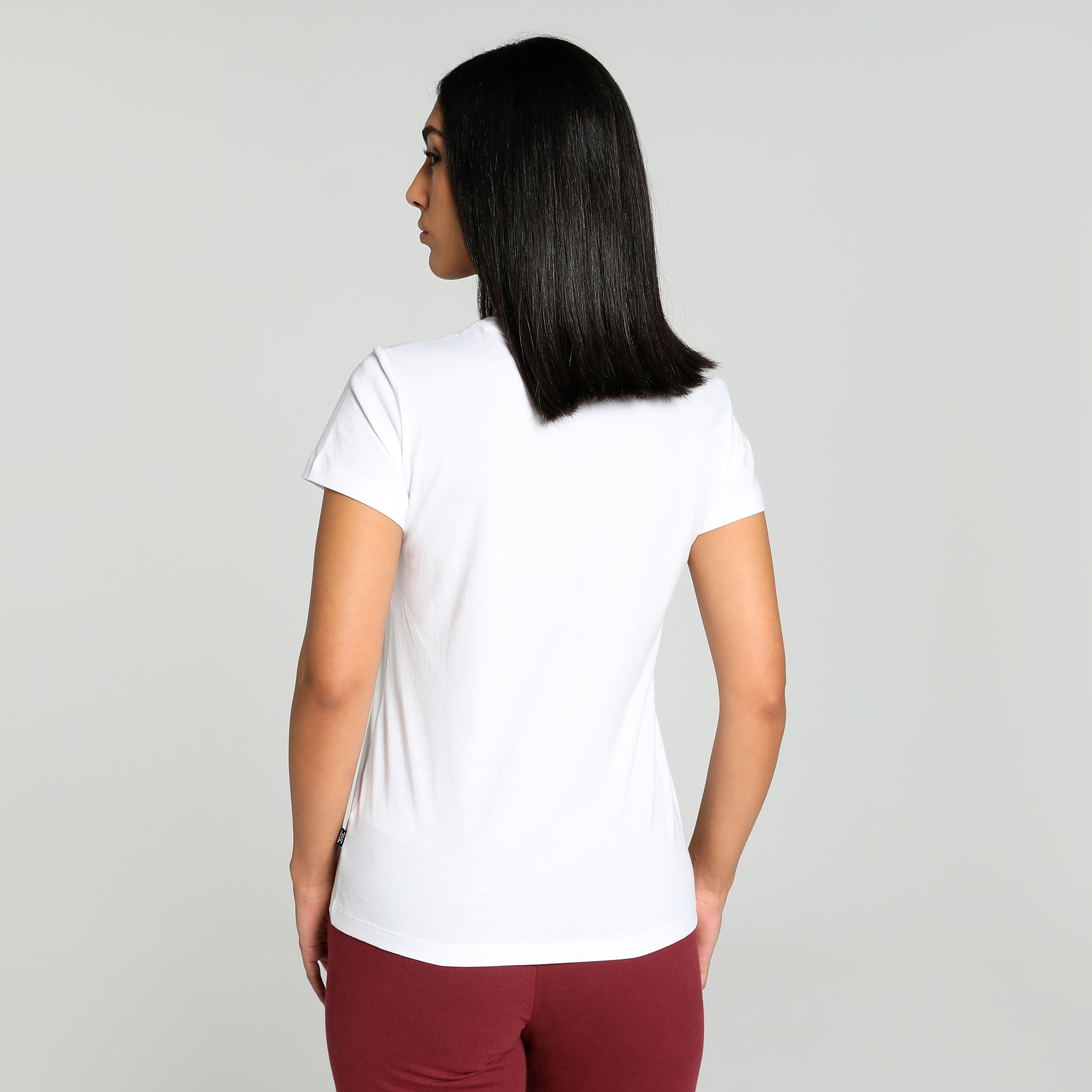 プーマ PUMA エッセンシャル Logo Short Sleeve Tee レディース シャツ トップス Puma White ESSENTIALS Small Logo Women's Tee | PUMA
