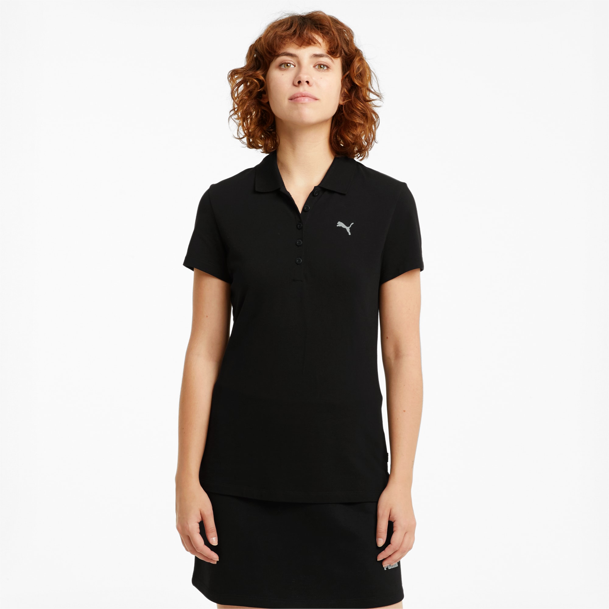 Essentials Women's Polo Shirt | Puma Black-CAT PUMA Shop All Puma | PUMA