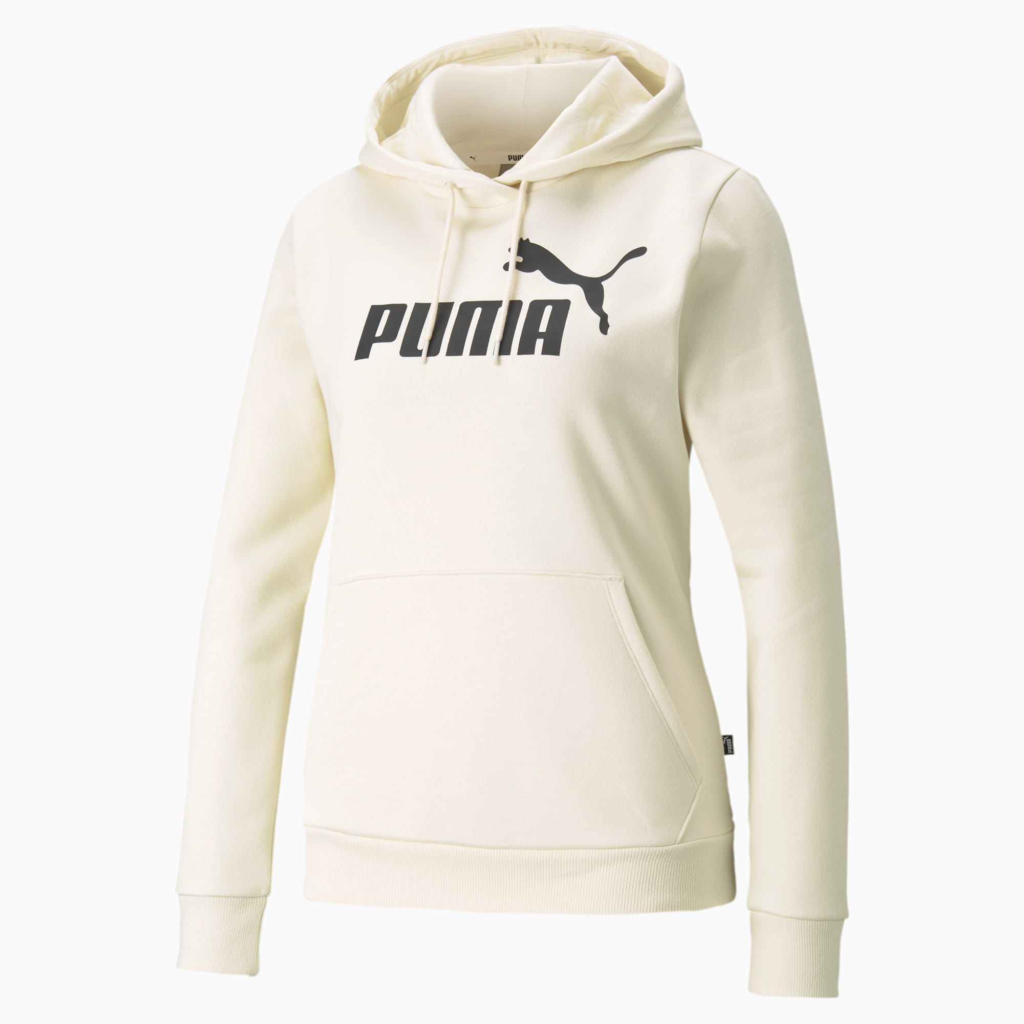 Felpa con cappuccio Essentials FL con logo da donna, Ivory Glow, large