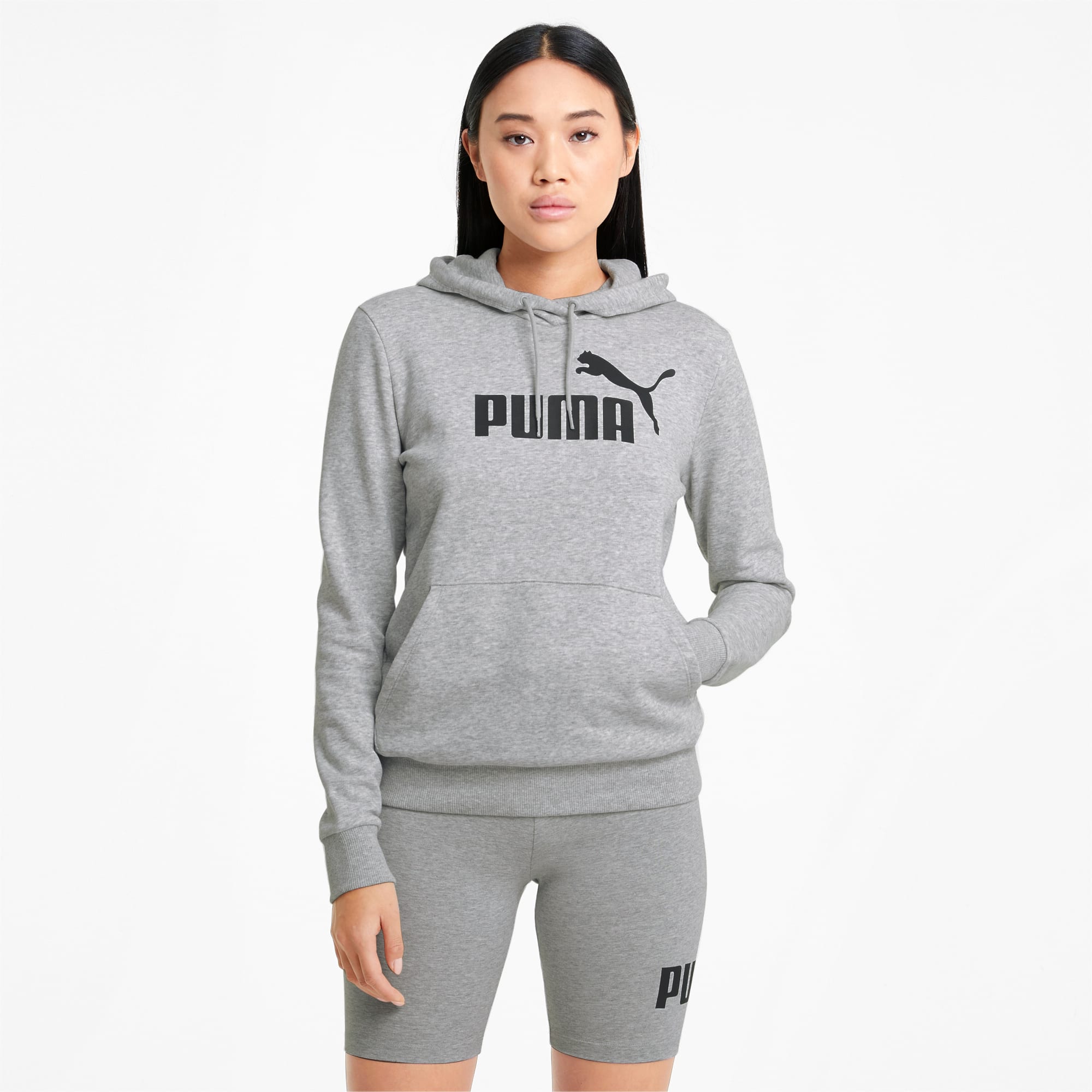 SUDADERA PUMA MUJER ESSENTIAL BLANCA MODA