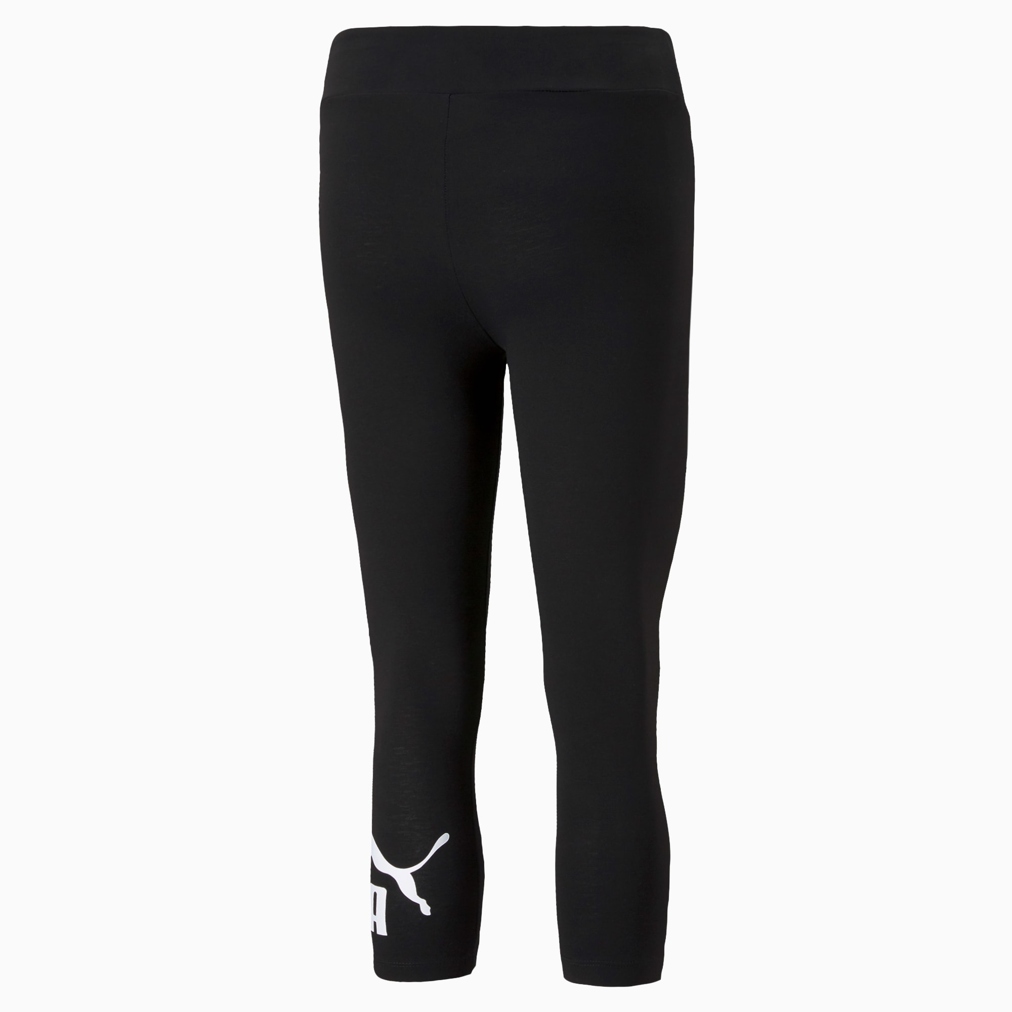 PUMA Womens Athletic Logo Leggings Puma Black/Gold Medium 