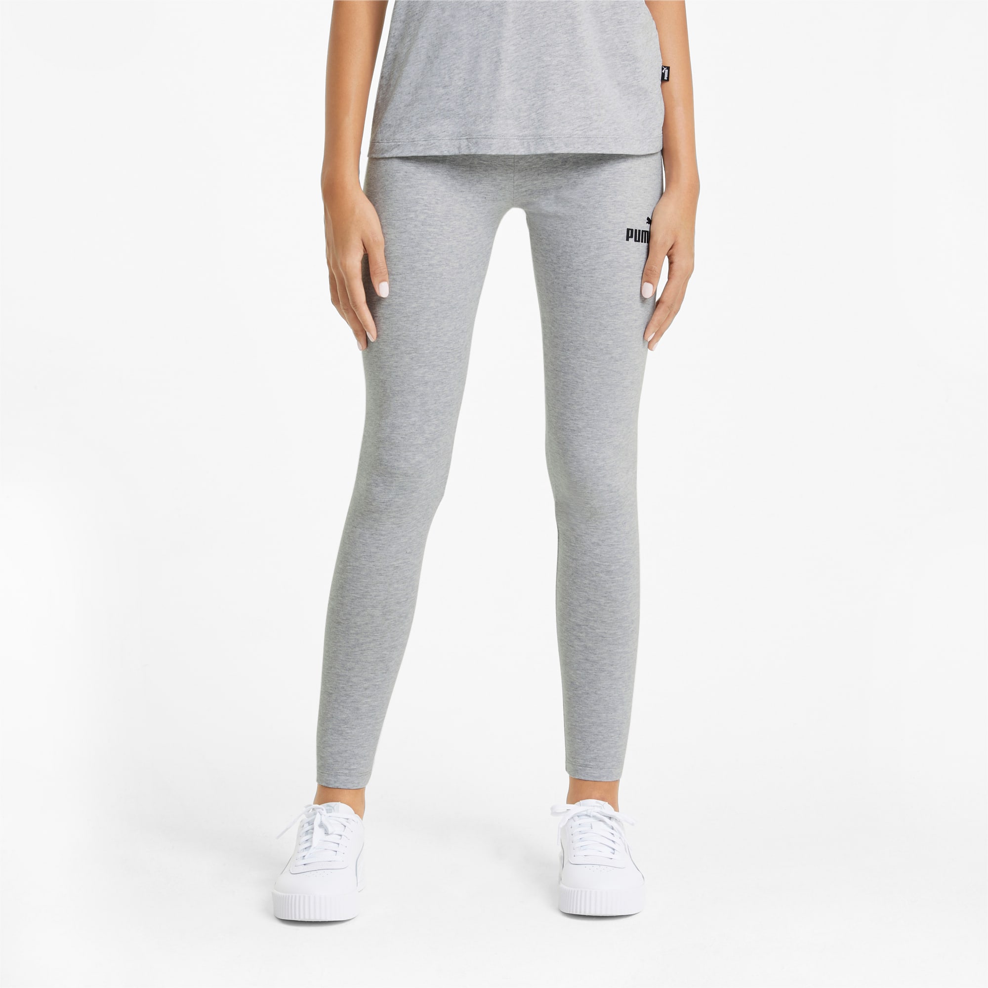 Buy Puma Womens Essentials Logo Leggings Light Grey Heather