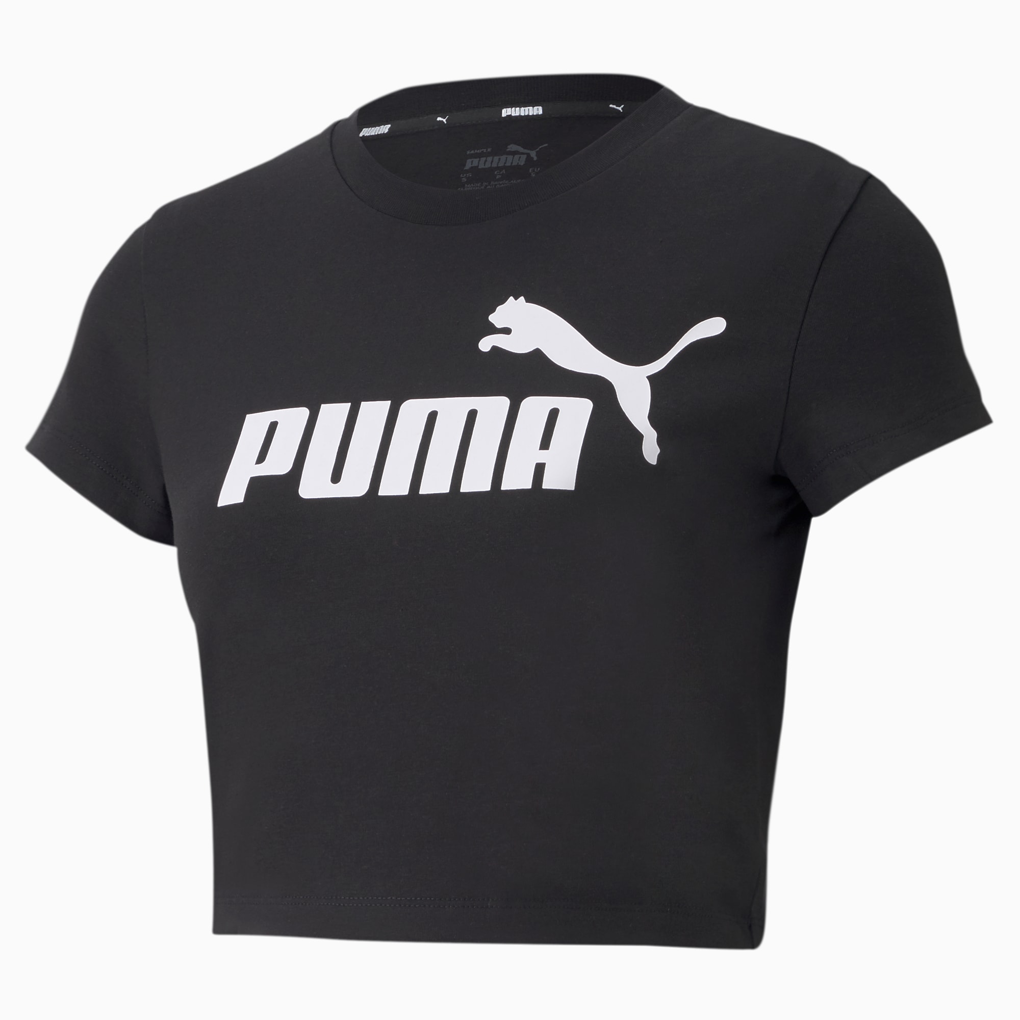 Essentials Slim Logo Women s Tee black PUMA