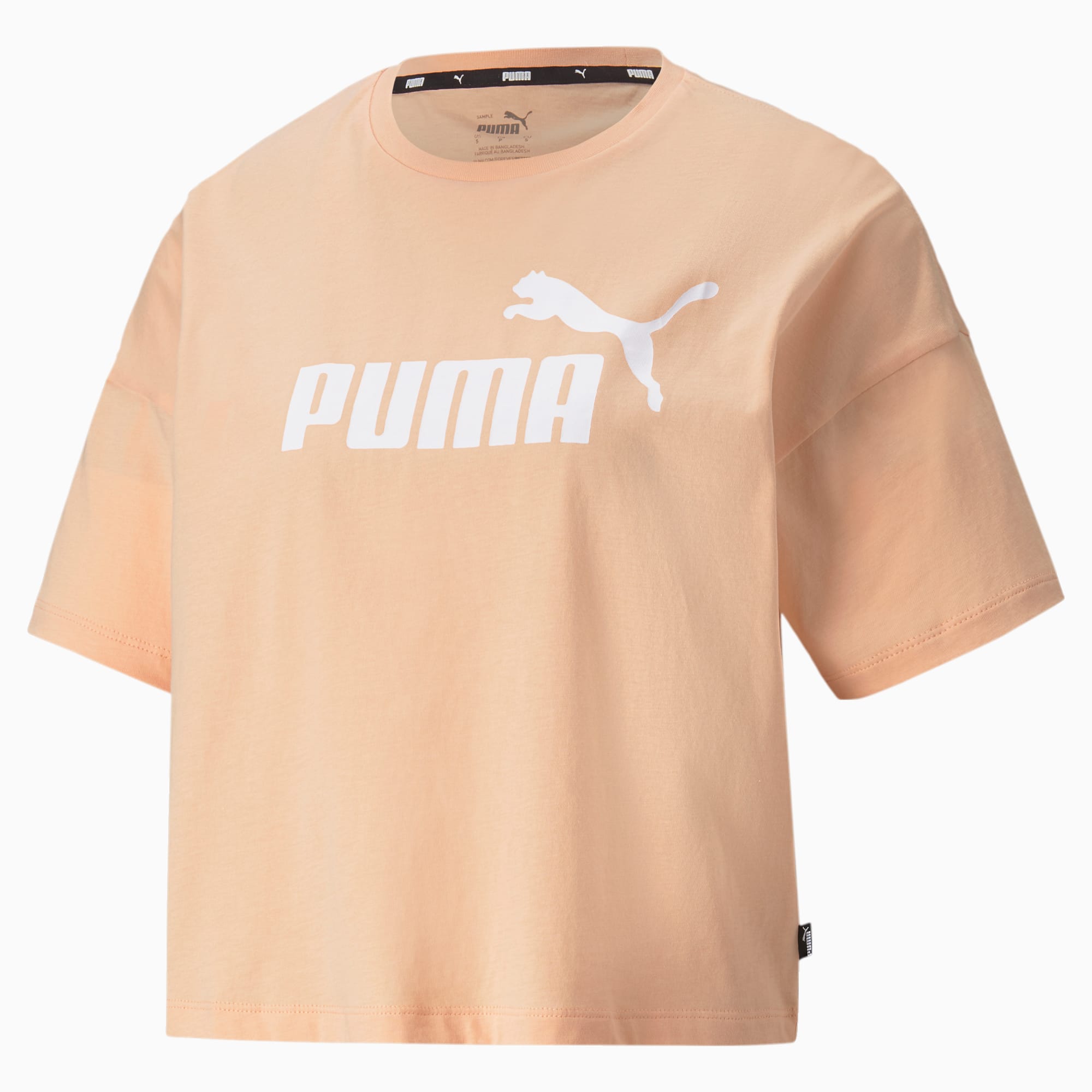 Essentials Logo Cropped Tee Women | PUMA