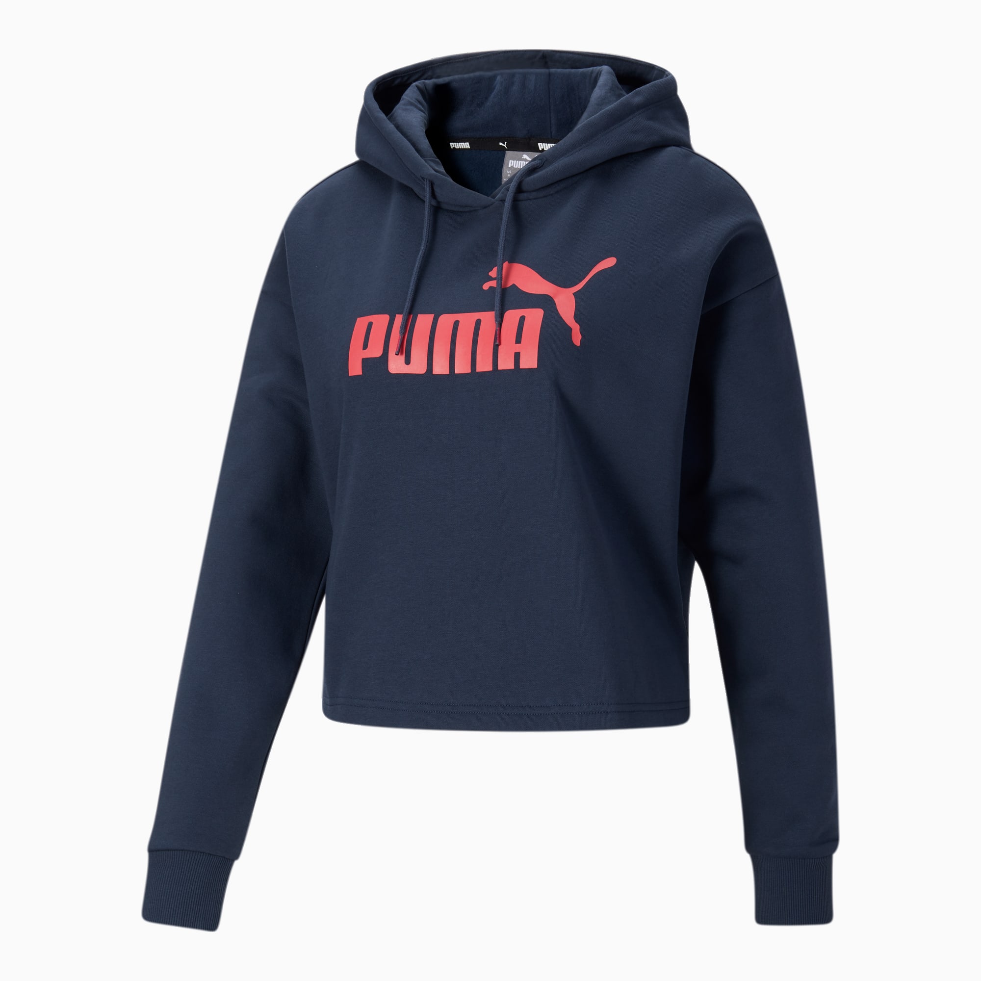 Essentials Cropped Logo Women s Hoodie PUMA