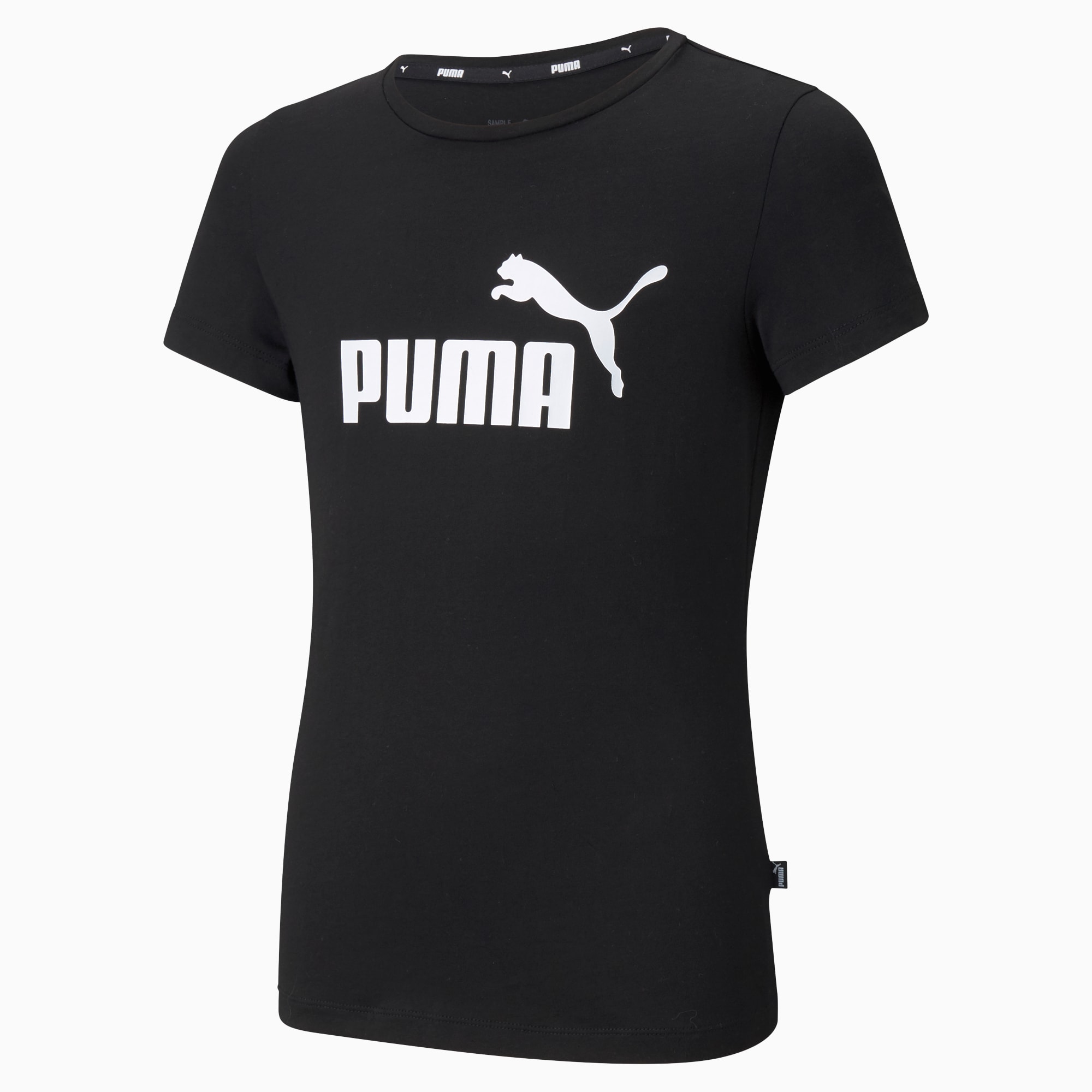 Puma Shirt Essentials girl Black logo print size 116
