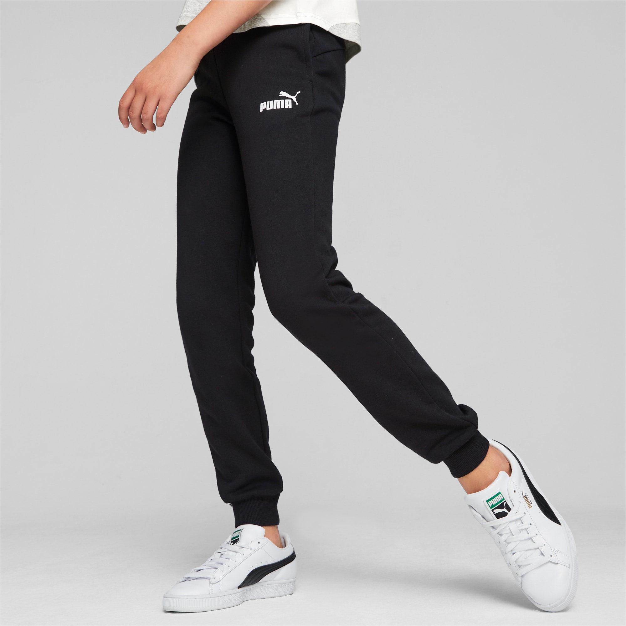 https://images.puma.com/image/upload/f_auto,q_auto,b_rgb:fafafa,w_2000,h_2000/global/587037/01/mod01/fnd/AUS/fmt/png/Essentials-Sweatpants---Girls-8-16-years