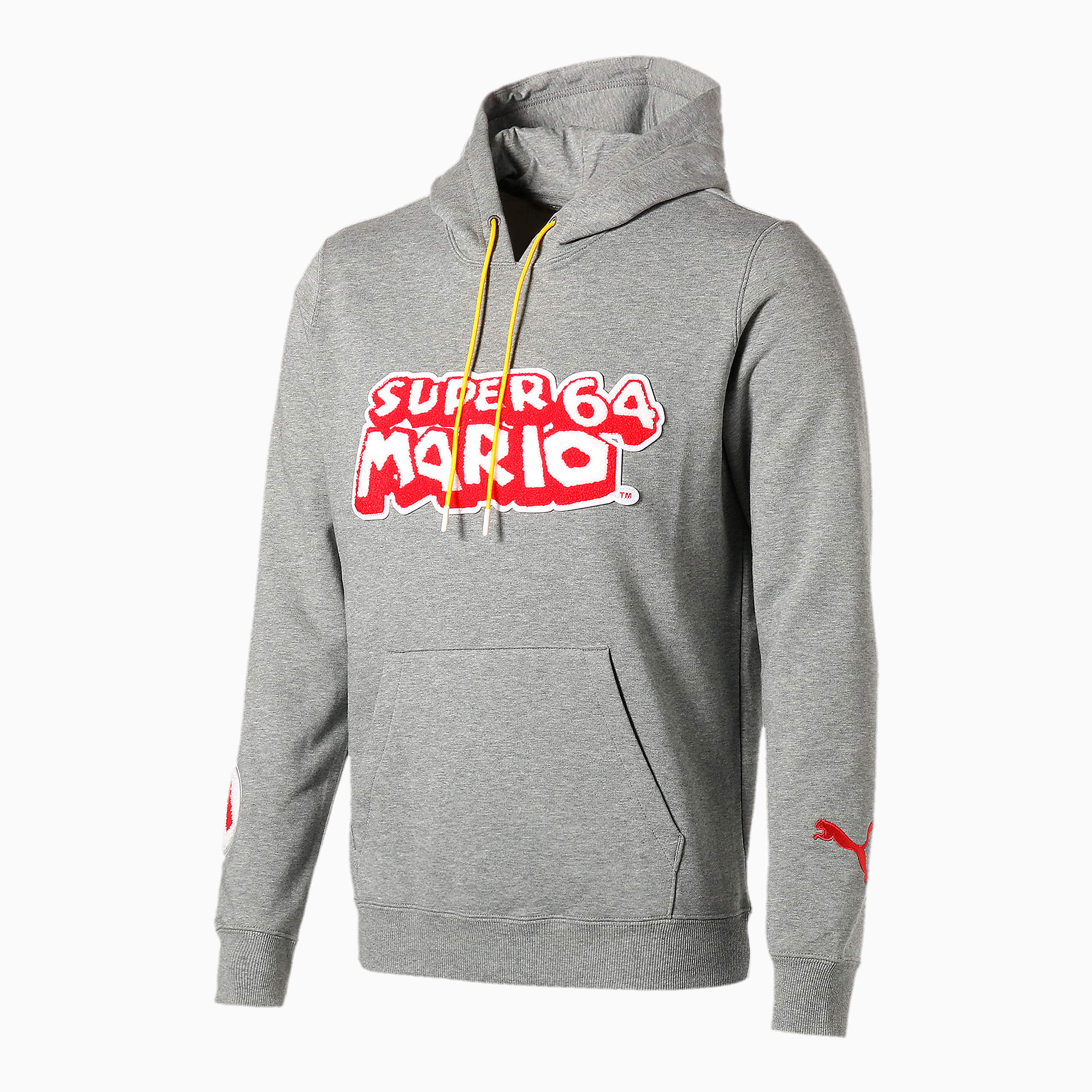 Puma公式 Nintendo メンズ バスケットボール フーデッド スウェット 任天堂 マリオ コラボ スエットパーカー メンズ Medium Gray Heather Sm64 プーマ セレクト一覧 プーマ