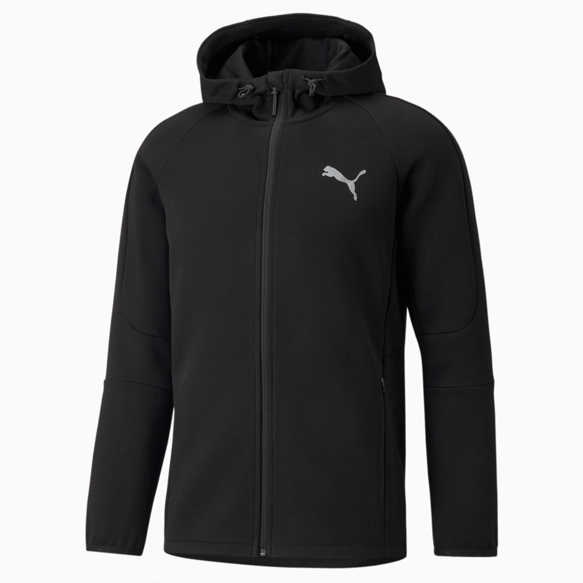 Black puma zip up hoodie top