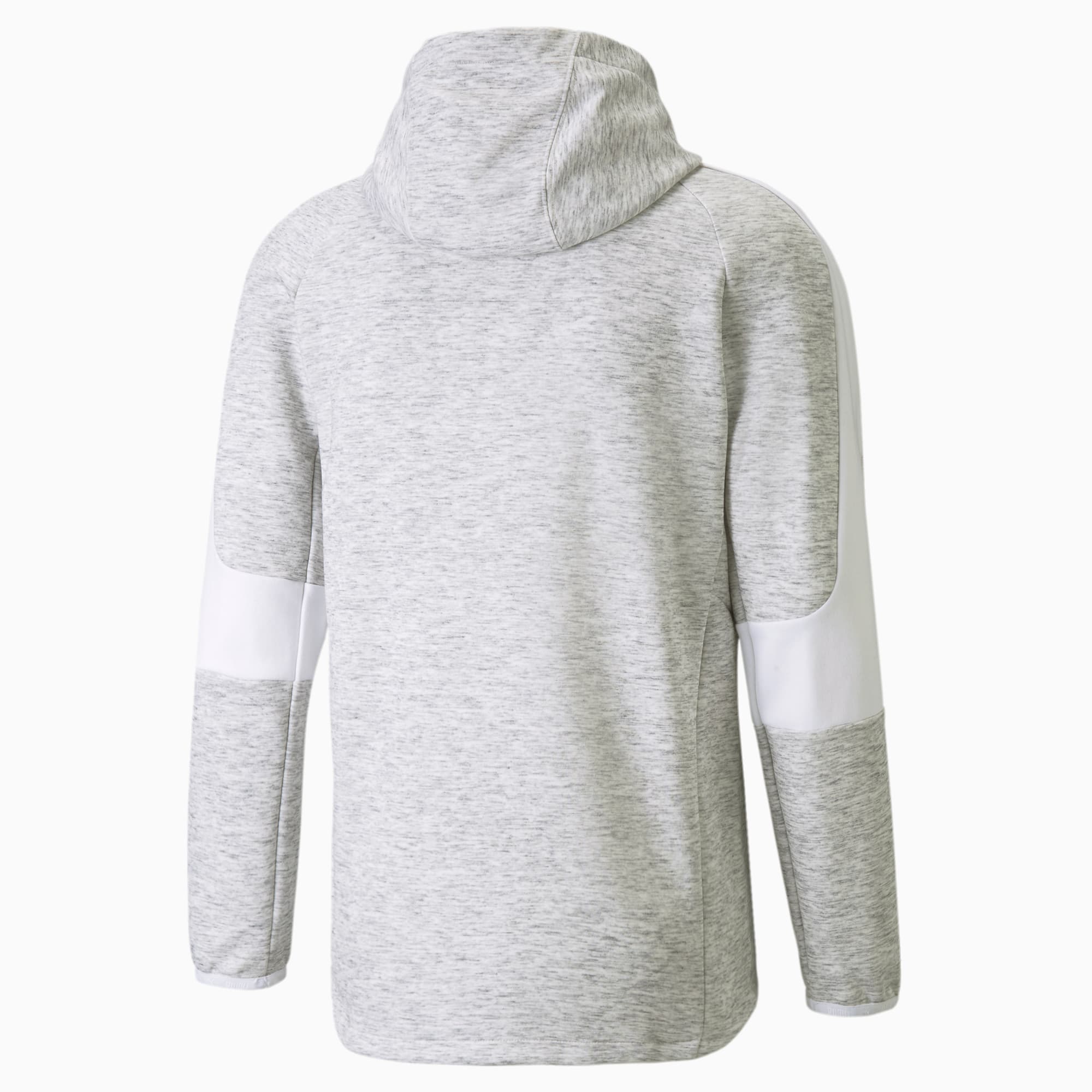 chaqueta puma evostripe full-zip gris blanco de hombre.