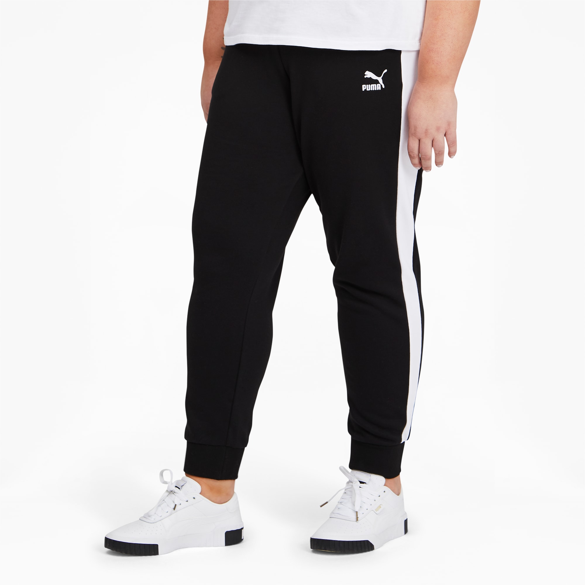 PUMA T7 Flared Pants Solid Women Black Track Pants