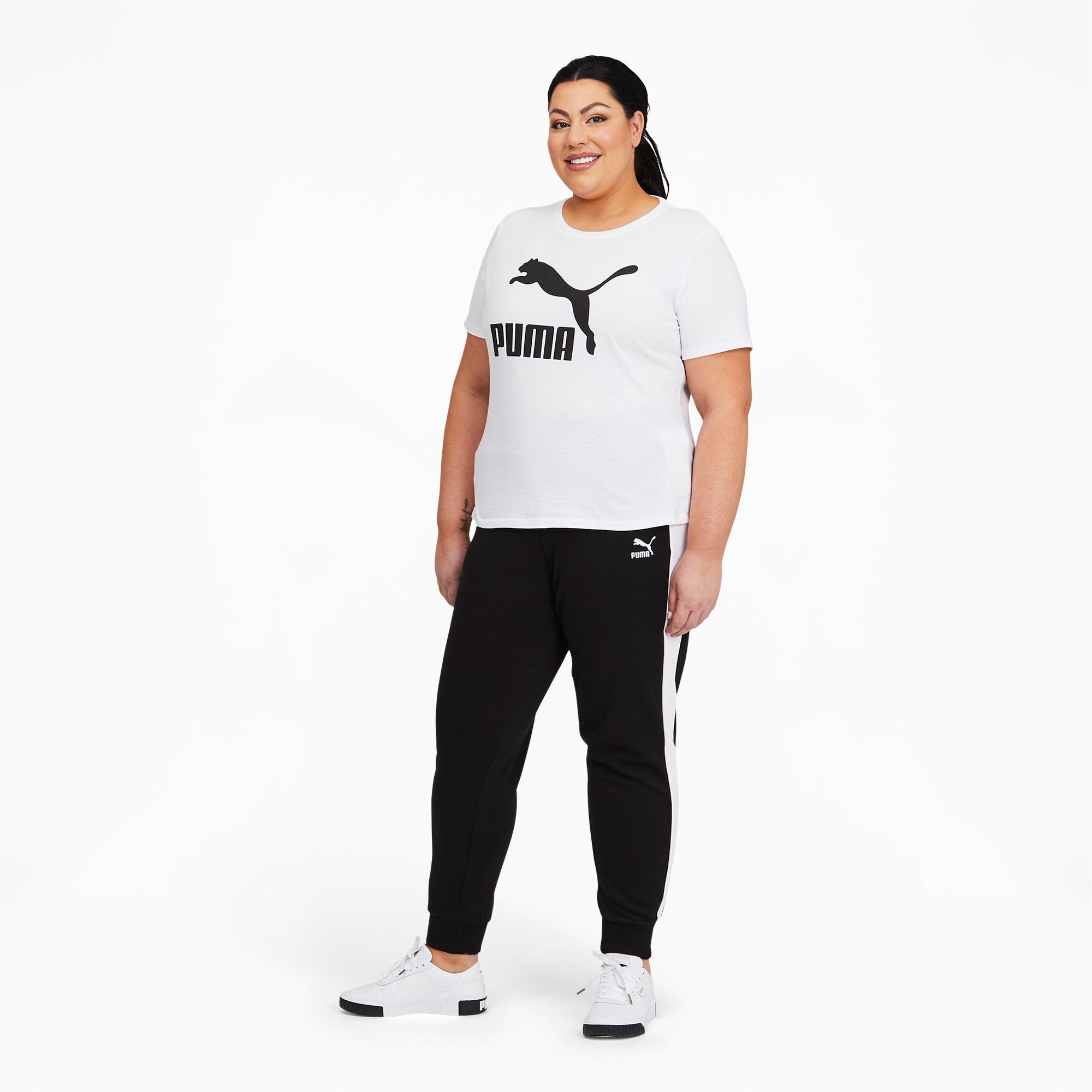 Puma T7 ICONIC Track Pants Black-Hot Heat