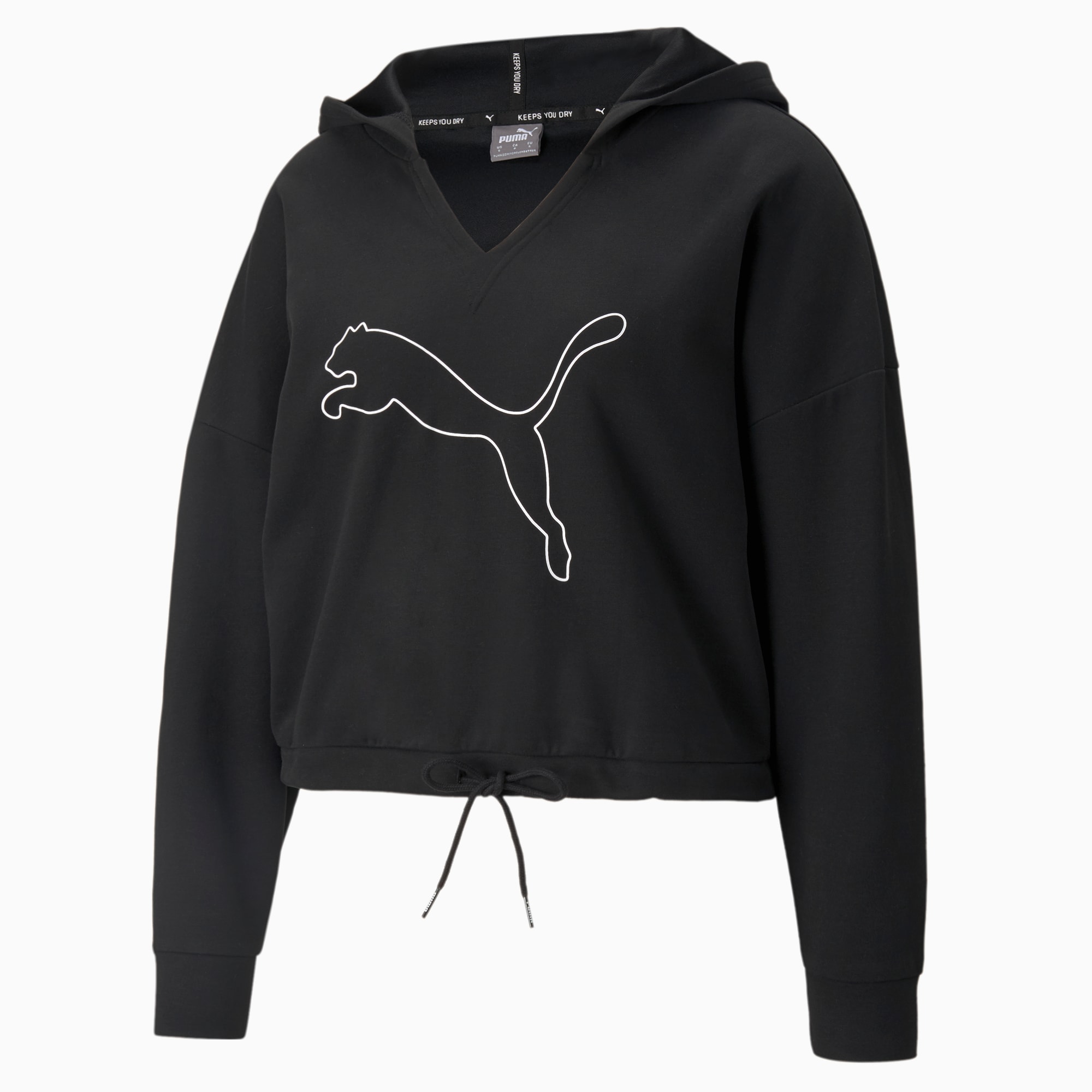 Girls black puma hoodie online