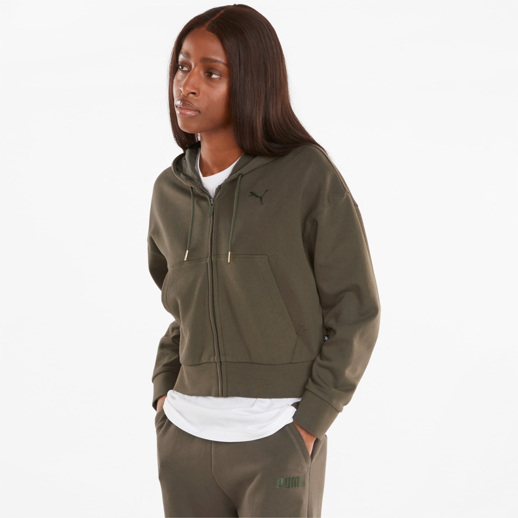 Puma zip up hoodie womens shop