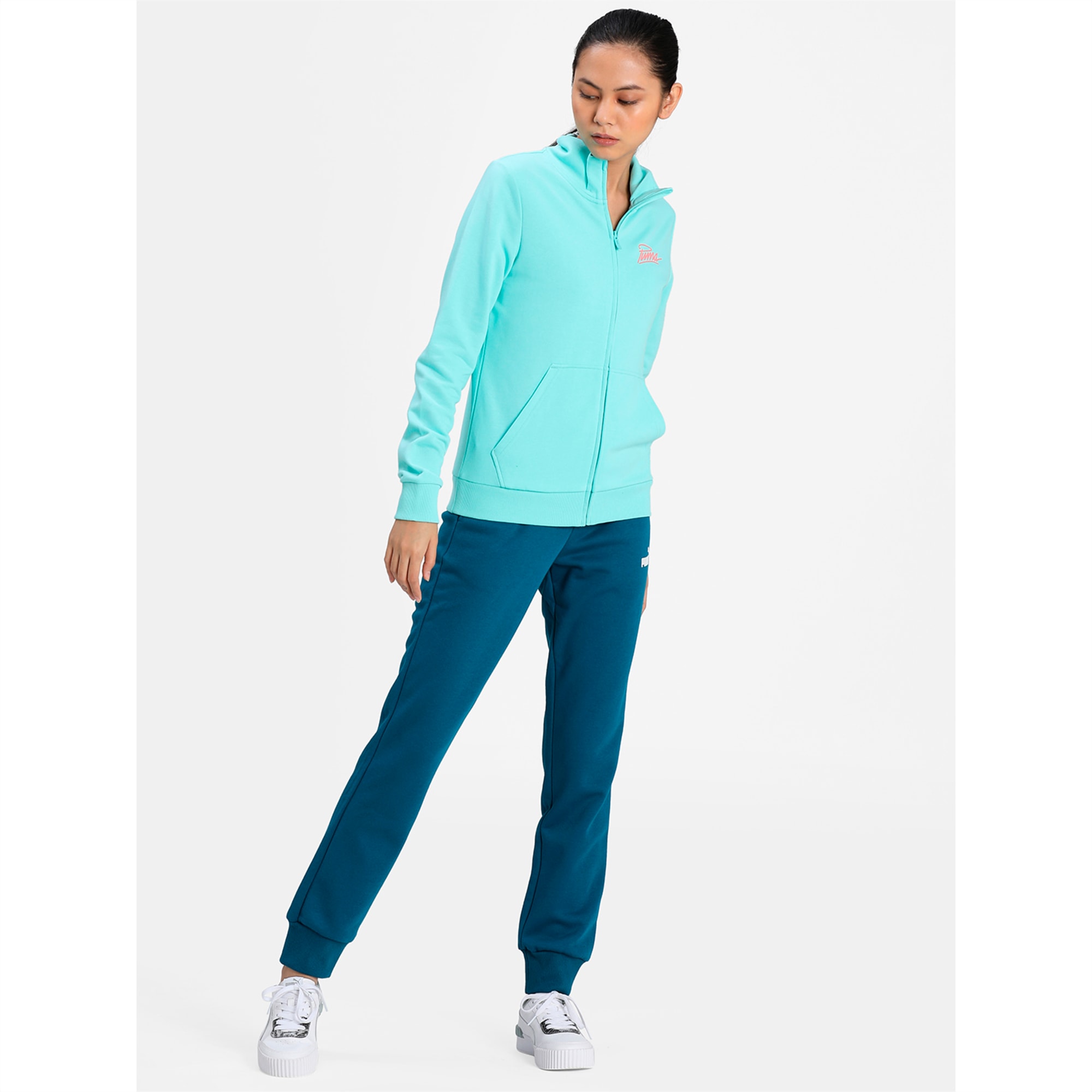 PUMA Women's Sweat Jacket | ARUBA BLUE