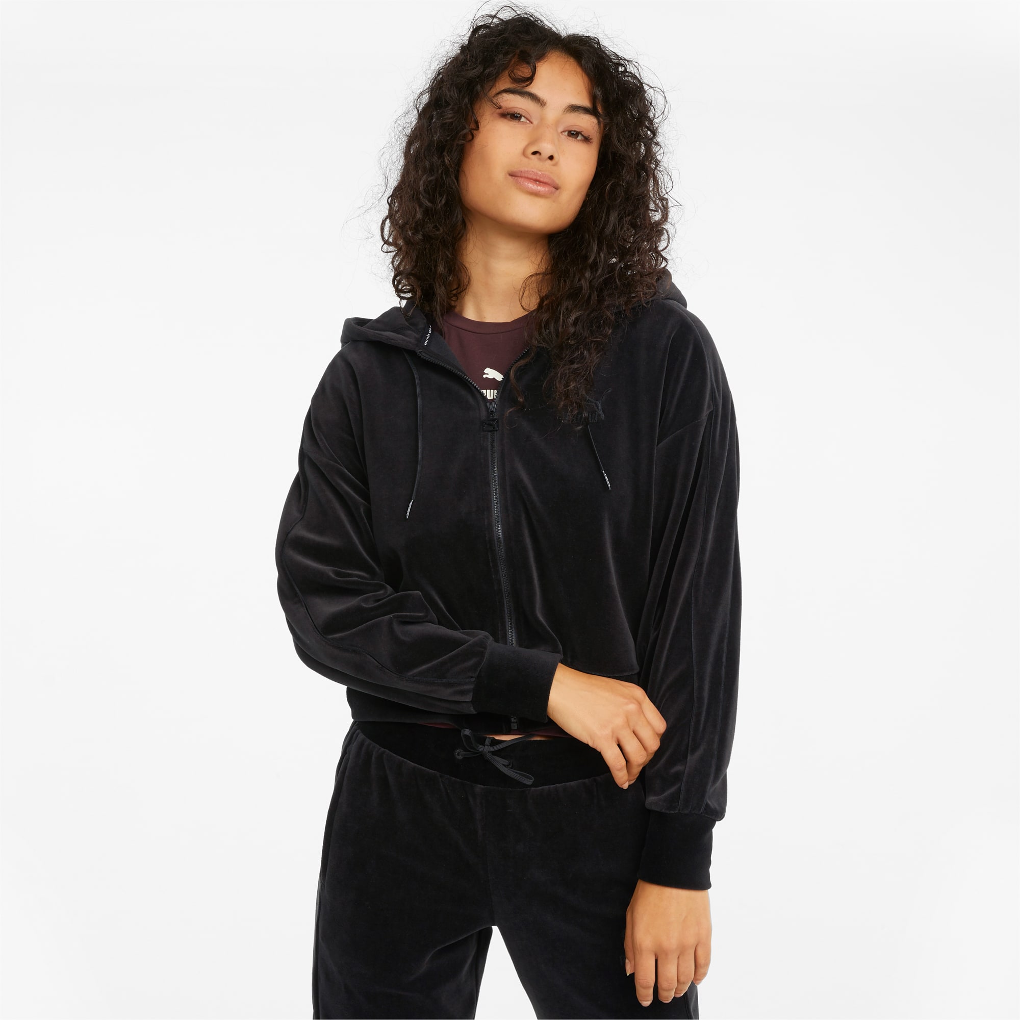 Puma velour hoodie clearance