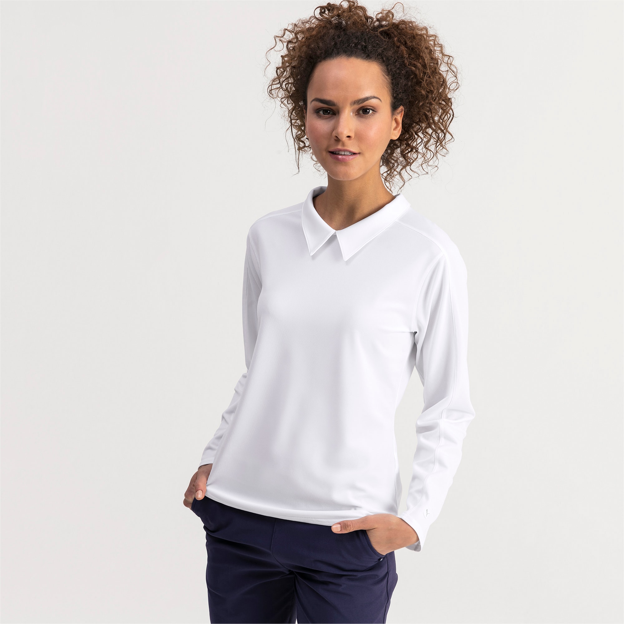 womens long sleeve golf polo