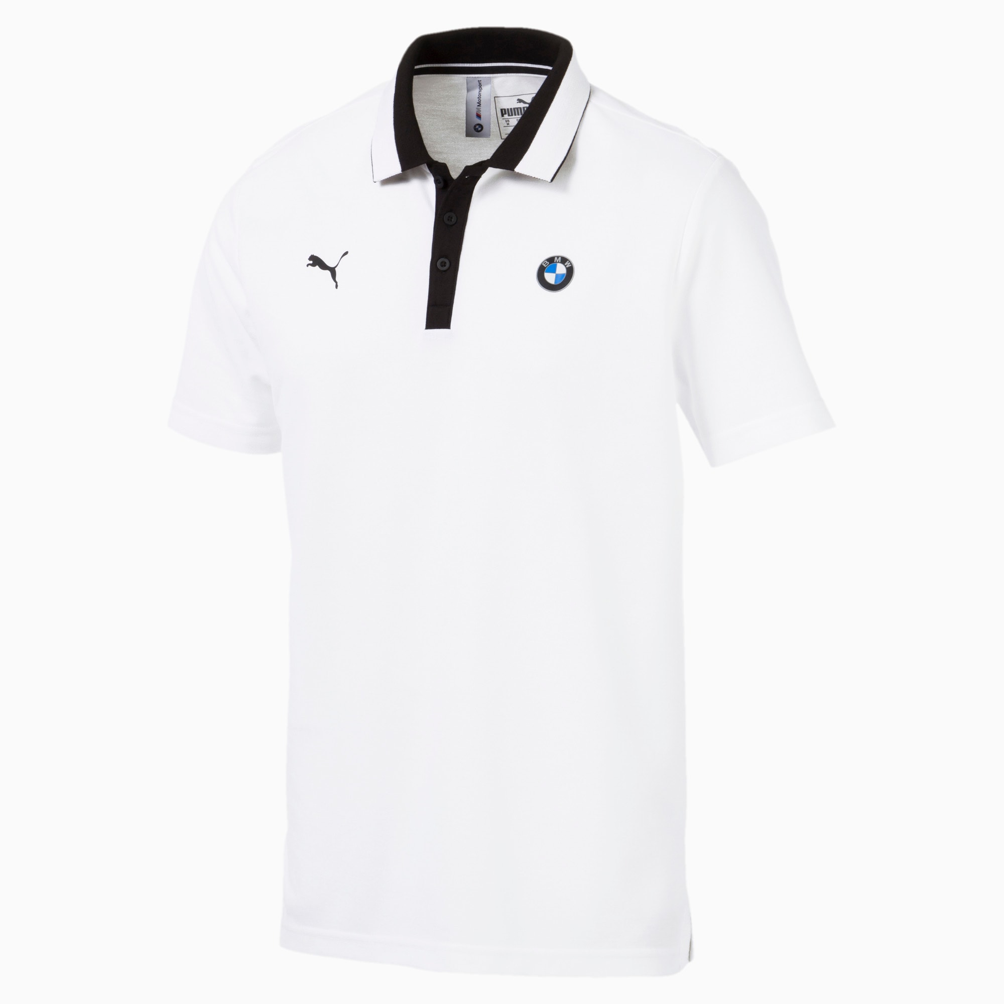 BMW M Motorsport Men's Polo Shirt, Puma White, large-SEA