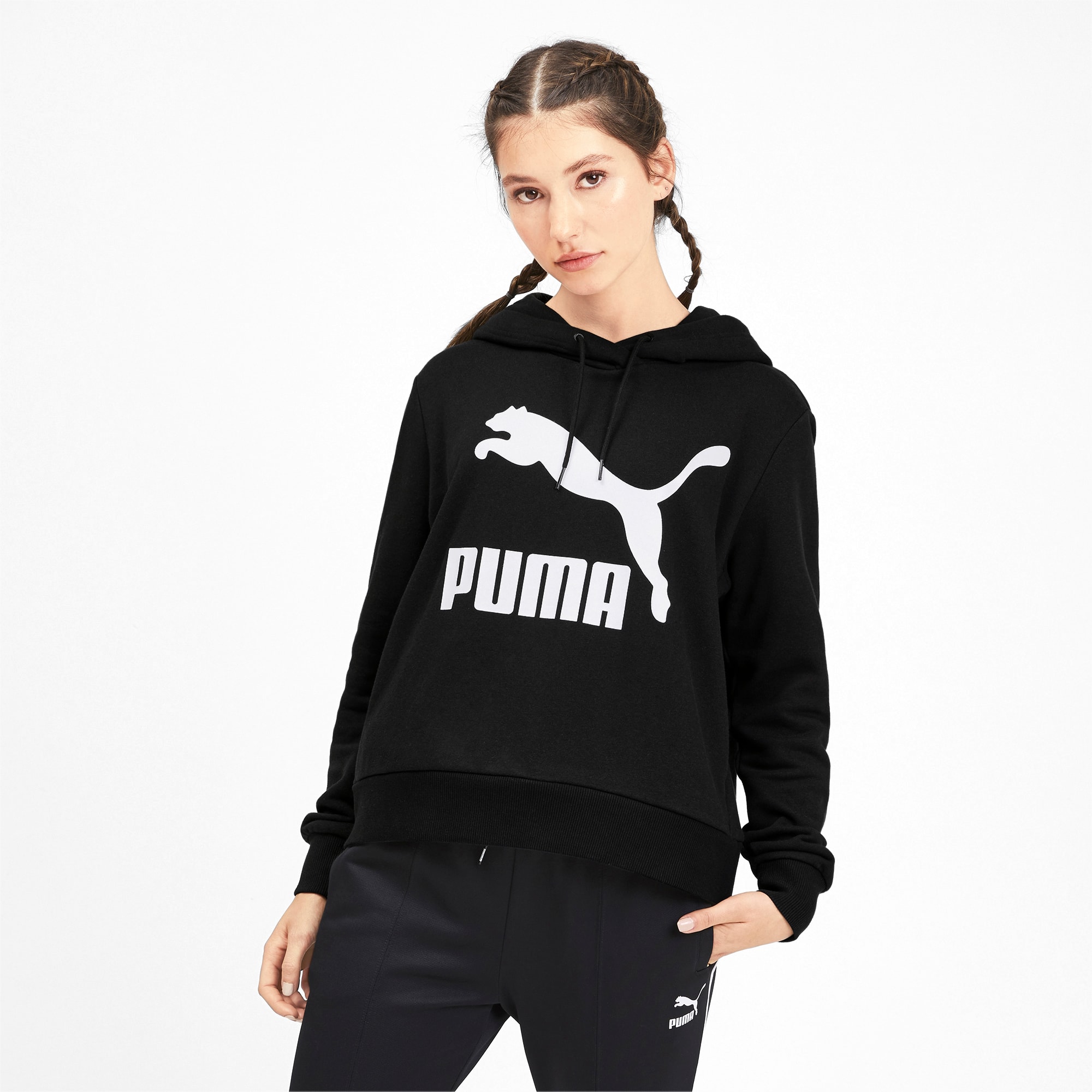 all black puma hoodie