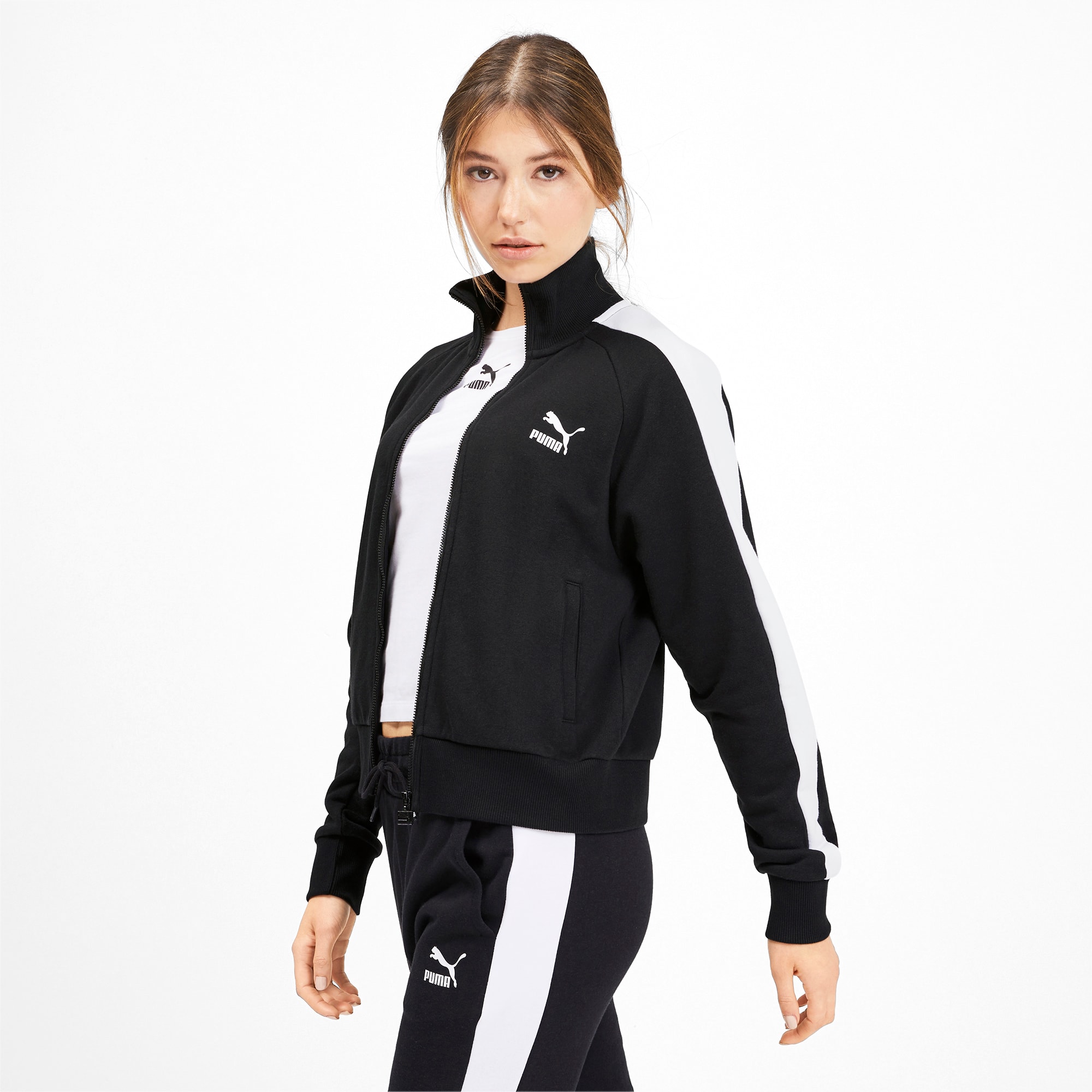 Classics T7 Women's Track Jacket | Puma Black | PUMA Loungewear | PUMA