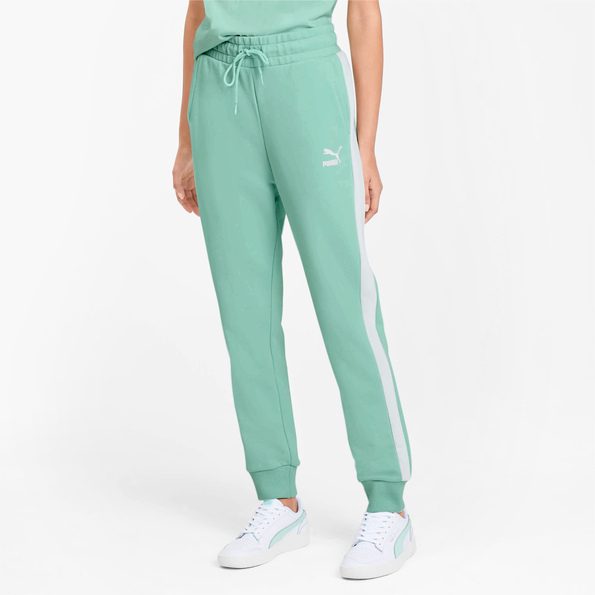 womens green track pants