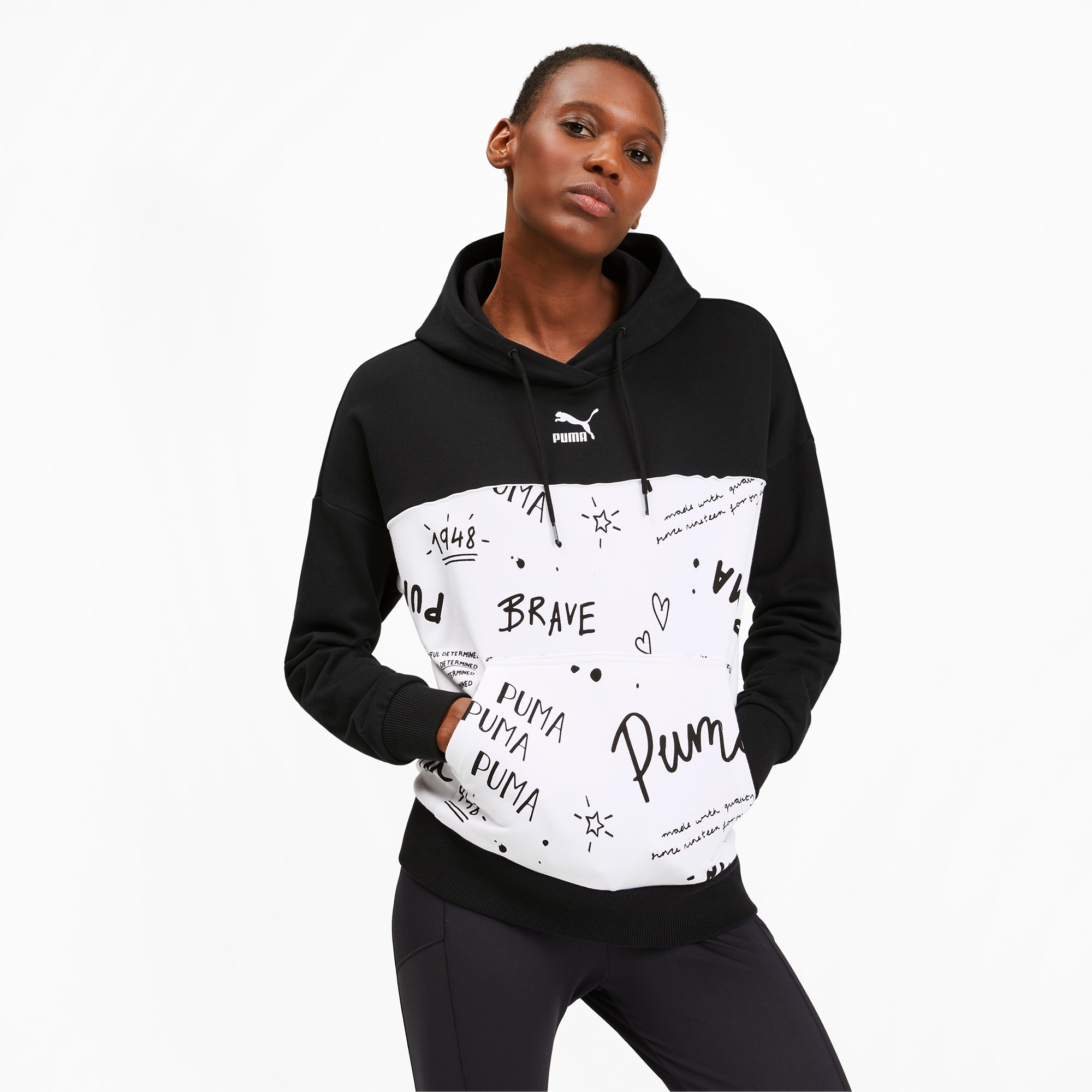 puma core small logo hoodie