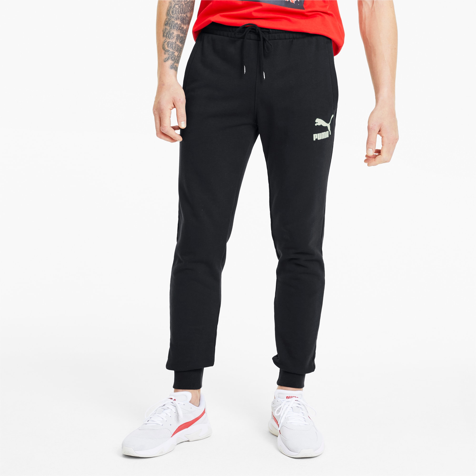 Puma cuffed sweatpants on sale