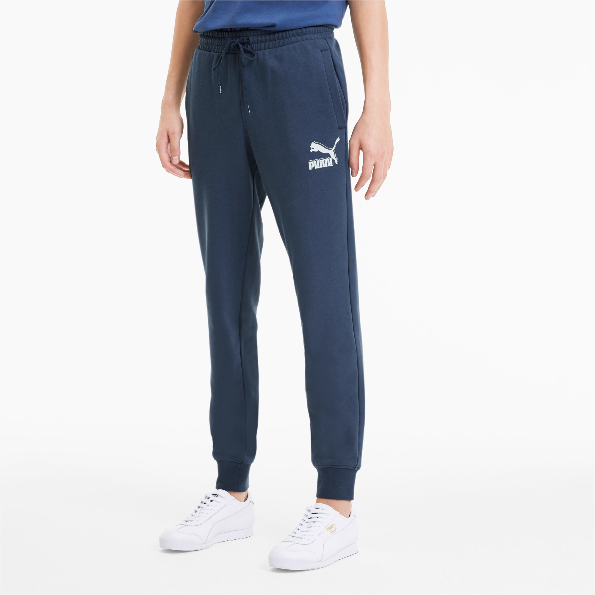 navy blue puma sweatpants