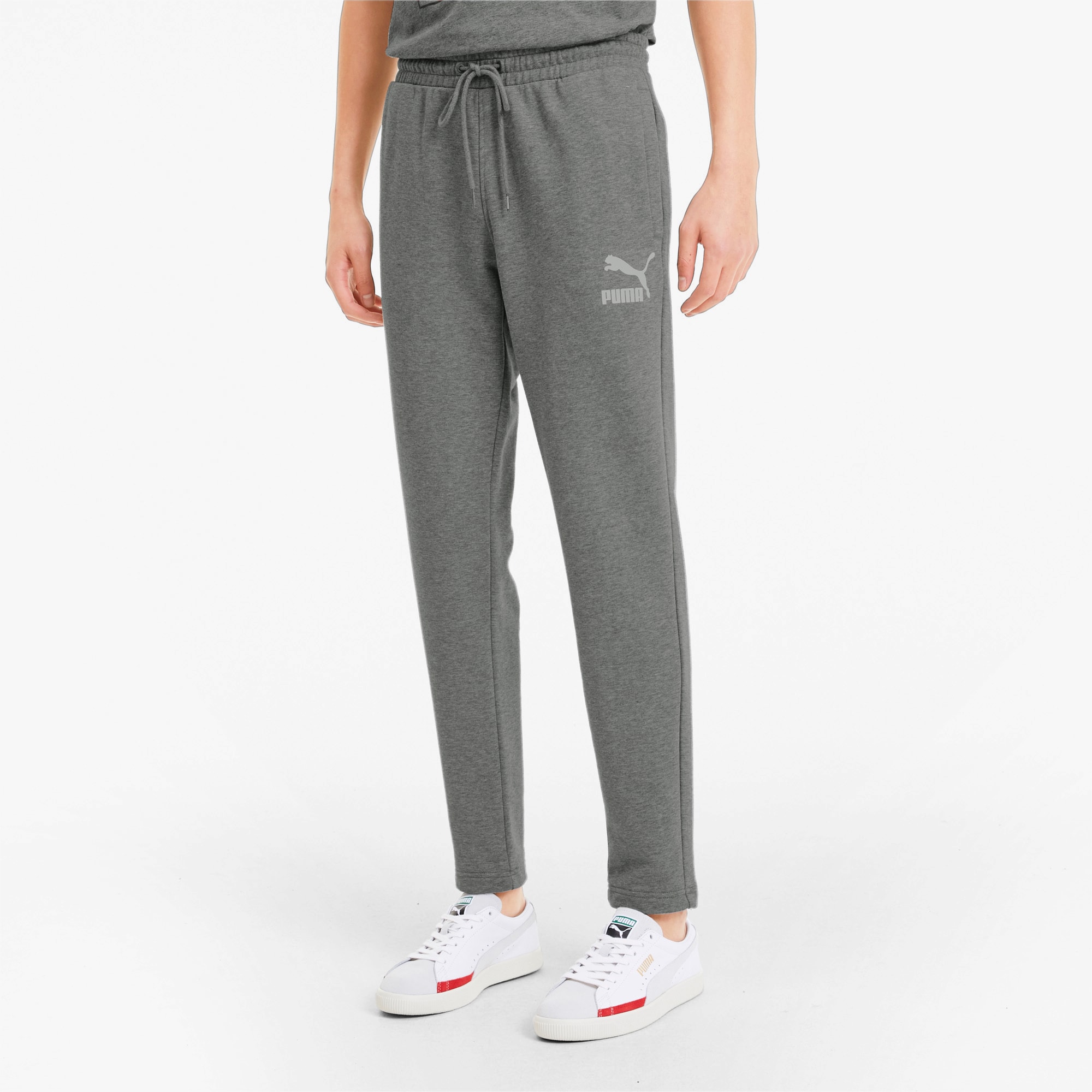 puma tapered fleece pants mens