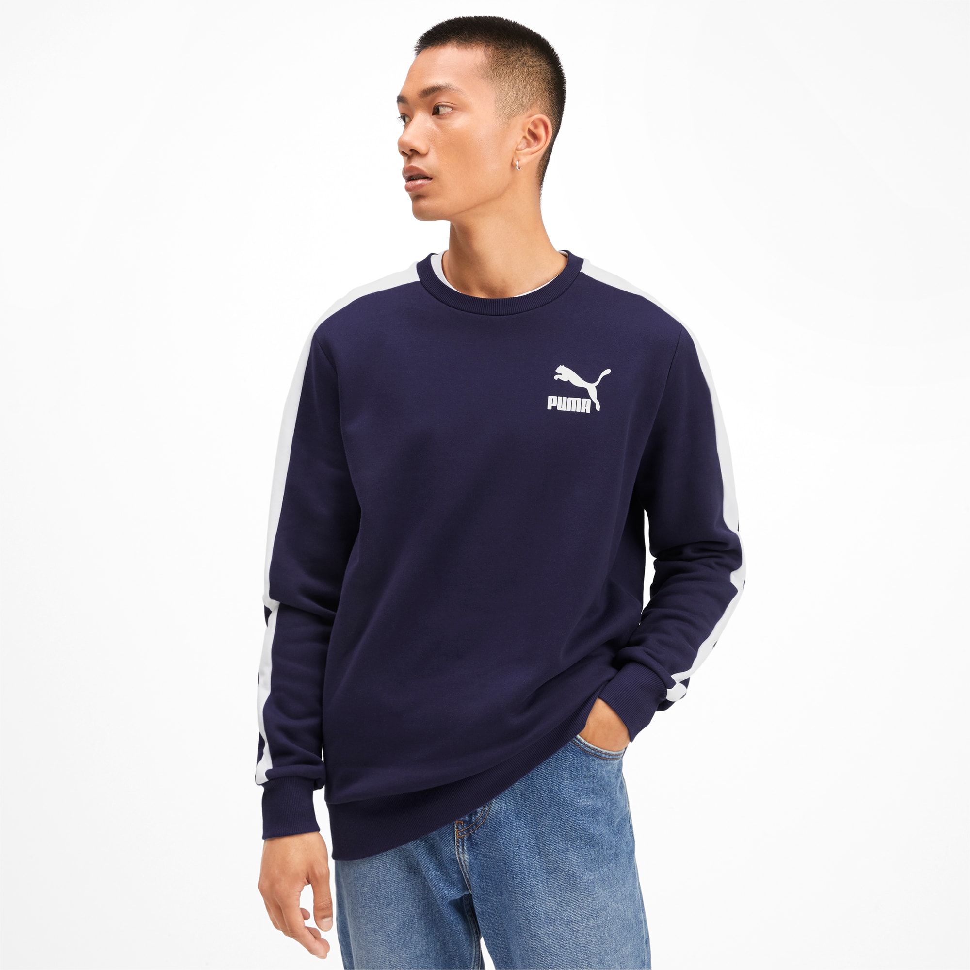 mens crew neck fleece