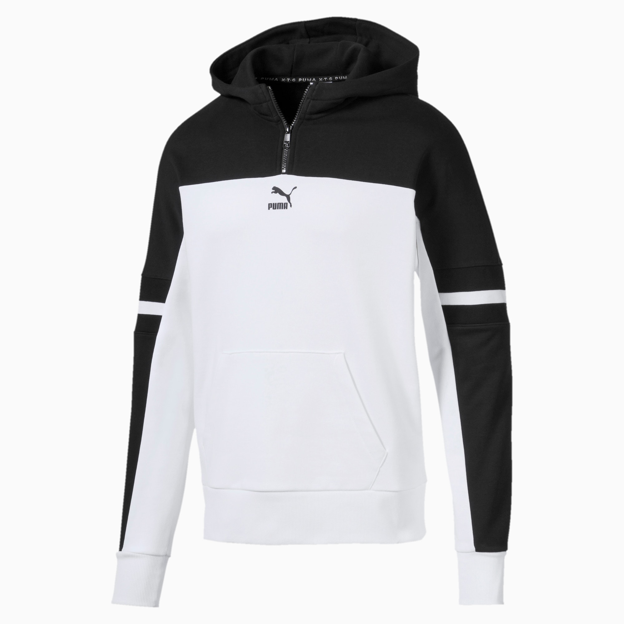 grey puma hoodie mens