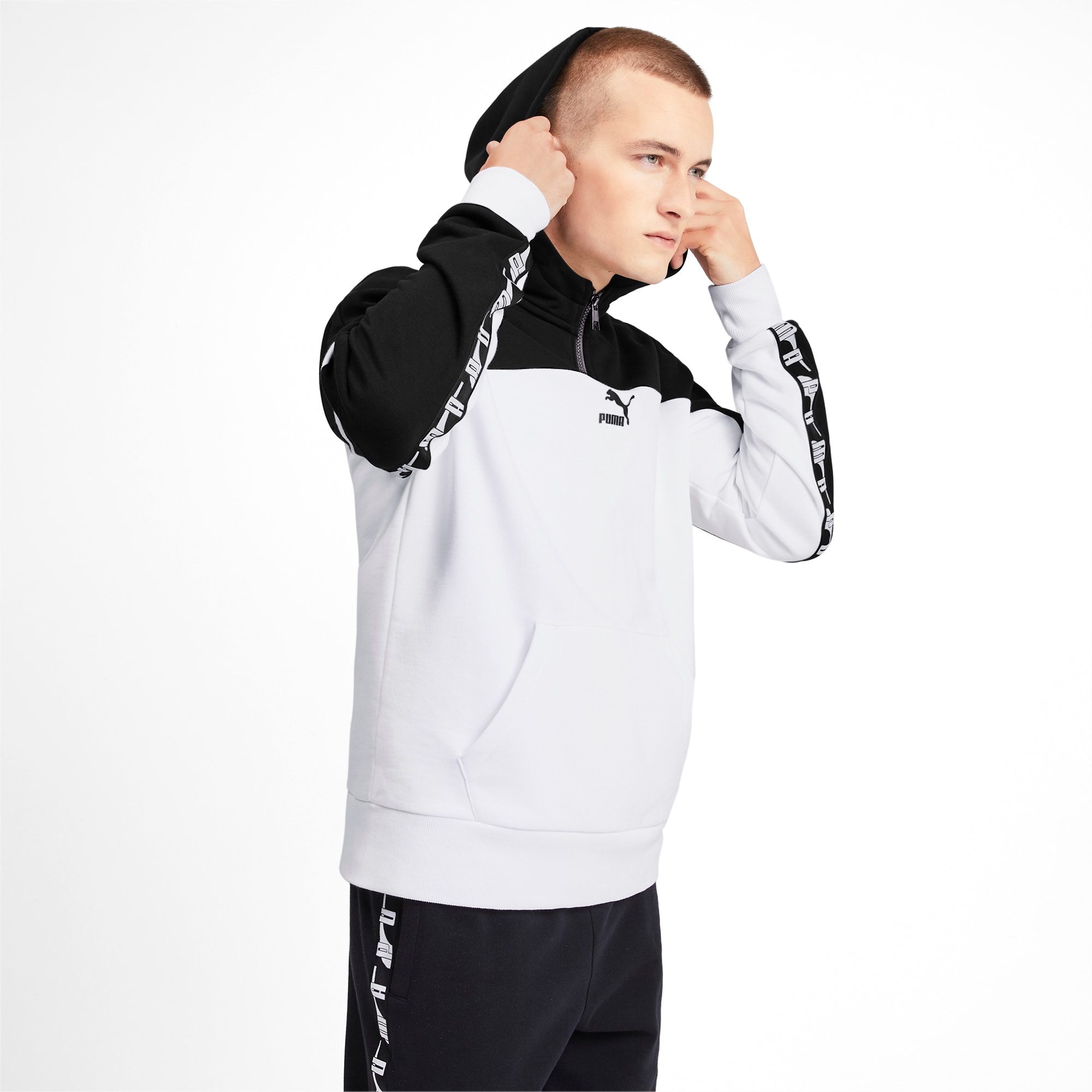 mens white puma hoodie