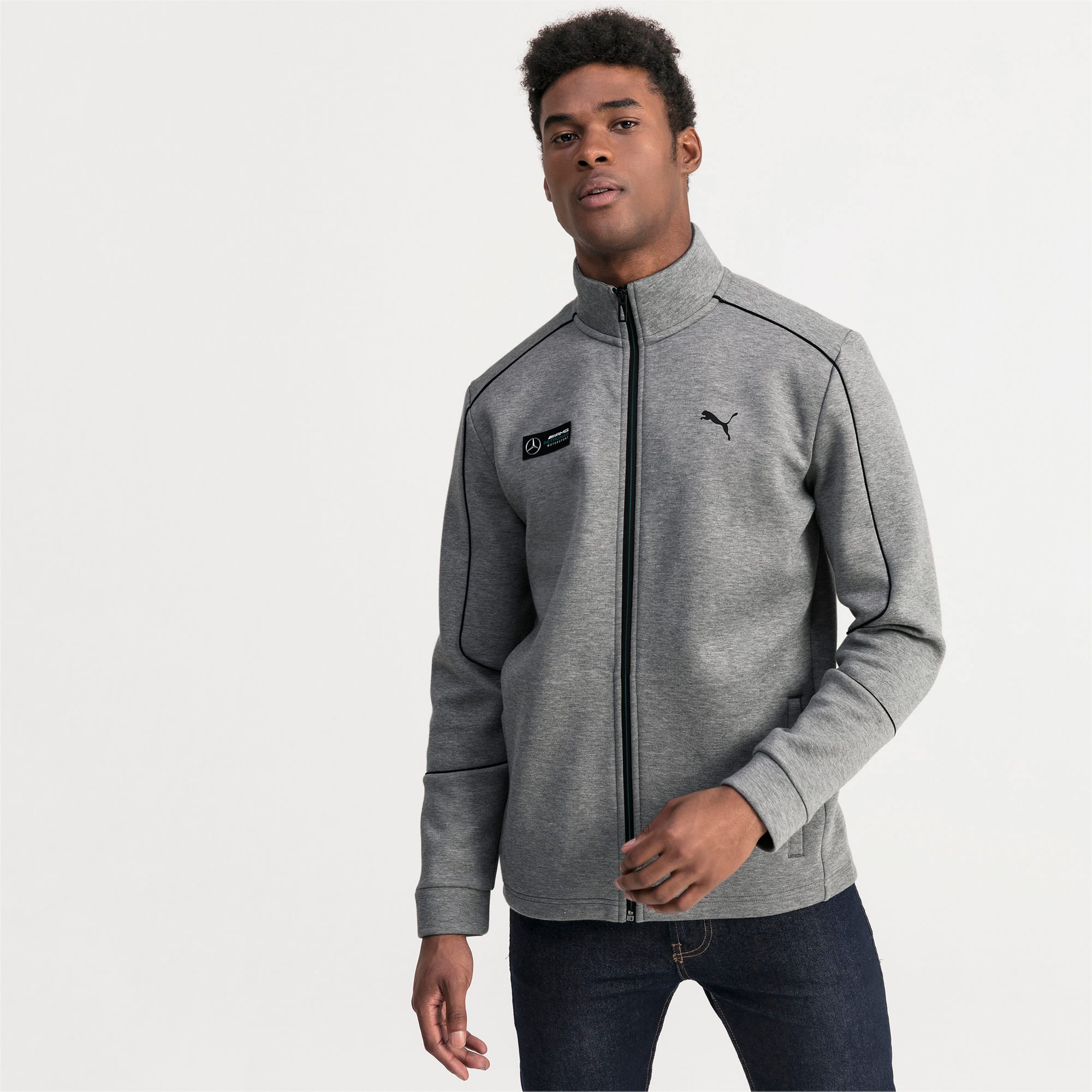 gray puma jacket