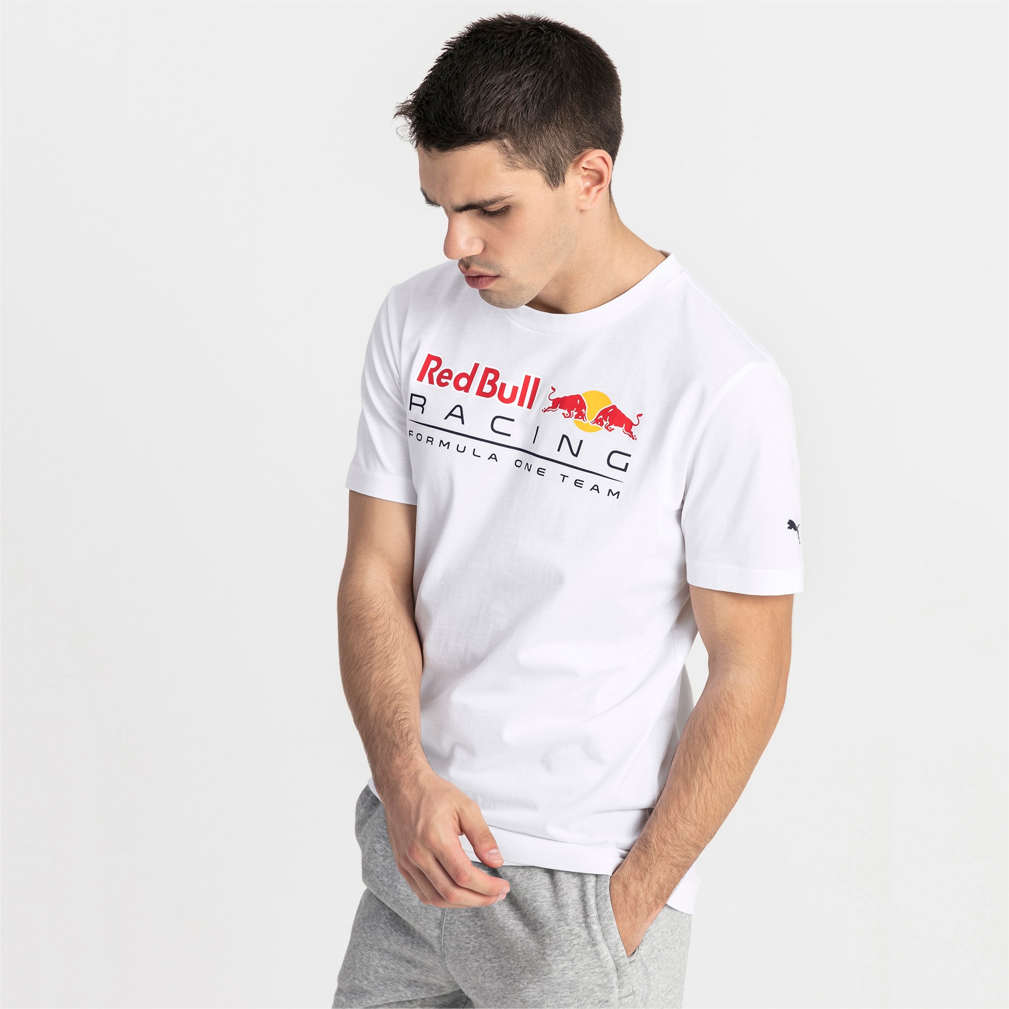 Red Bull Racing Logo Men S Tee Puma White Puma Red Bull Racing Puma