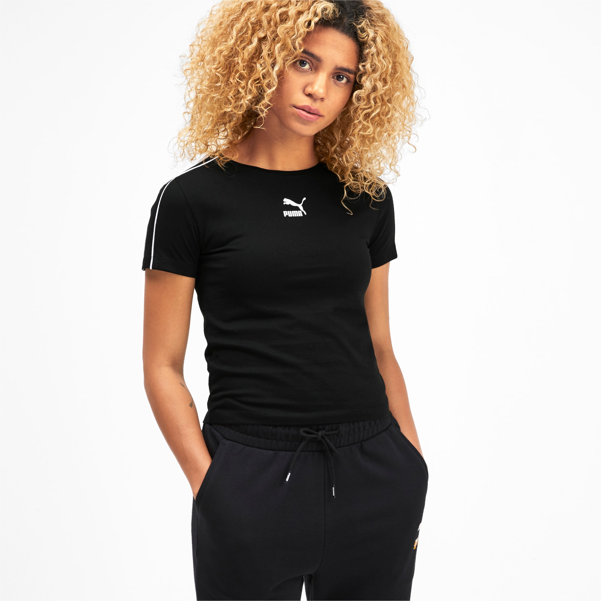 tight black t shirt women's