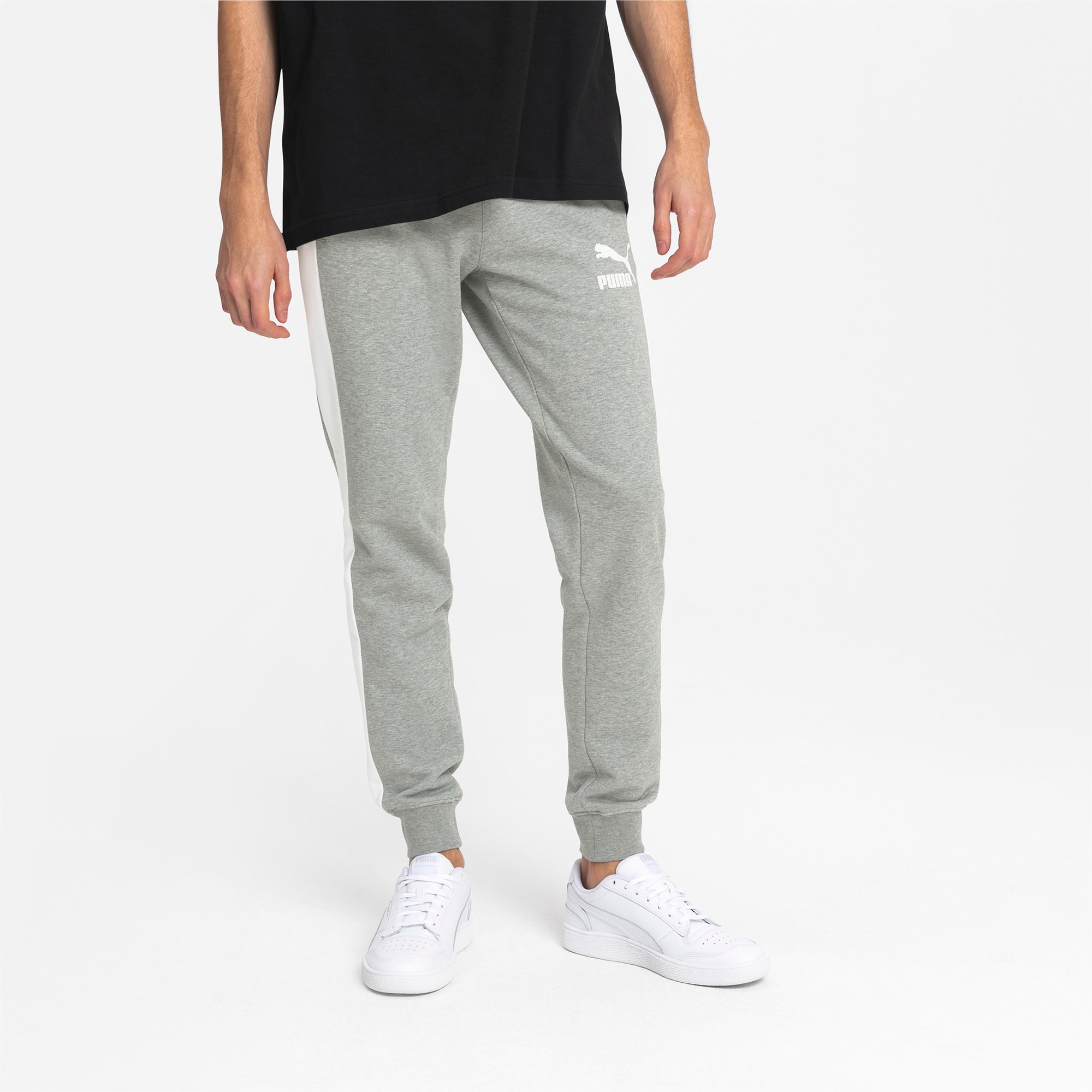 puma track pants grey