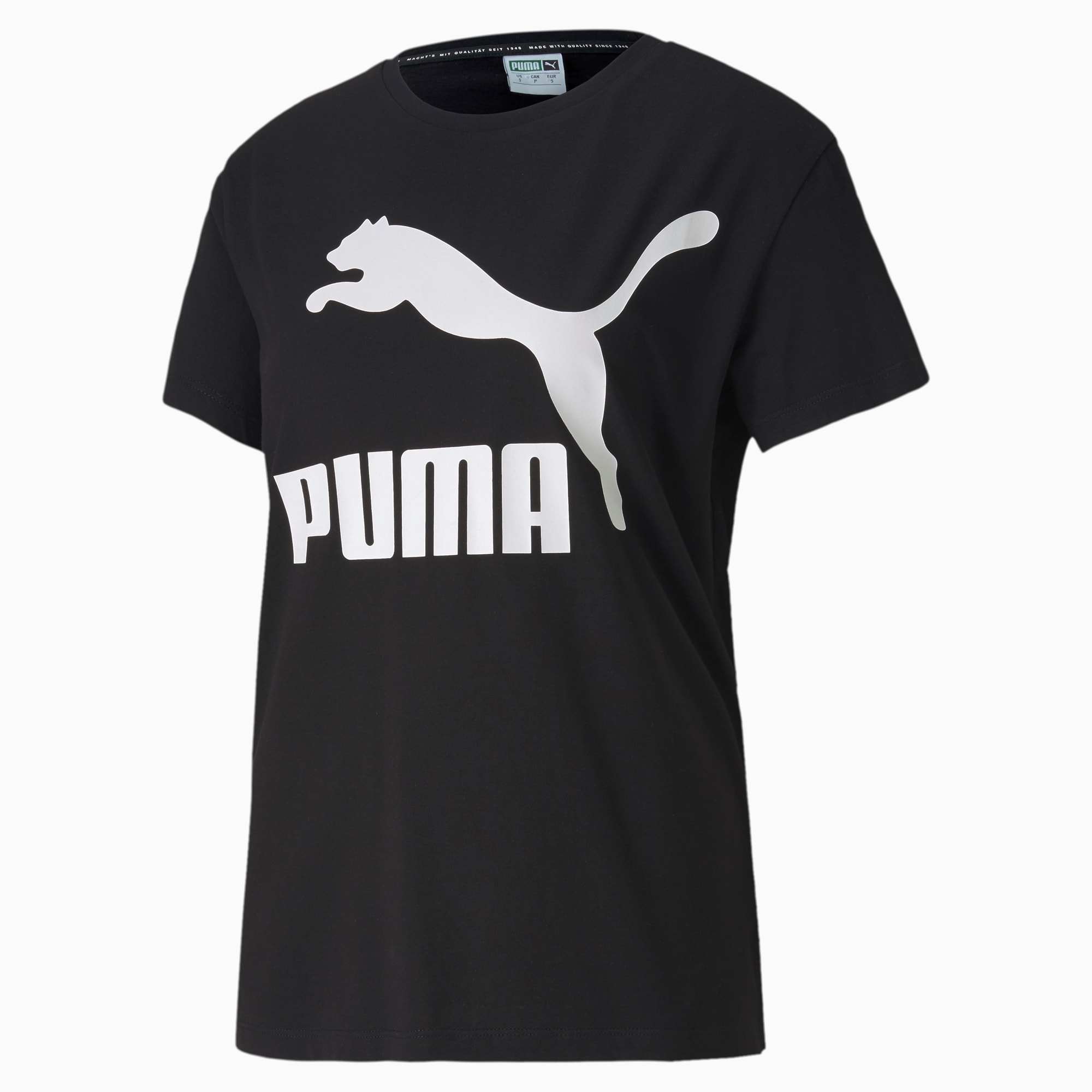 T-shirt con logo Classics donna | Puma Black | PUMA Abbigliamento da casa |  PUMA Italia
