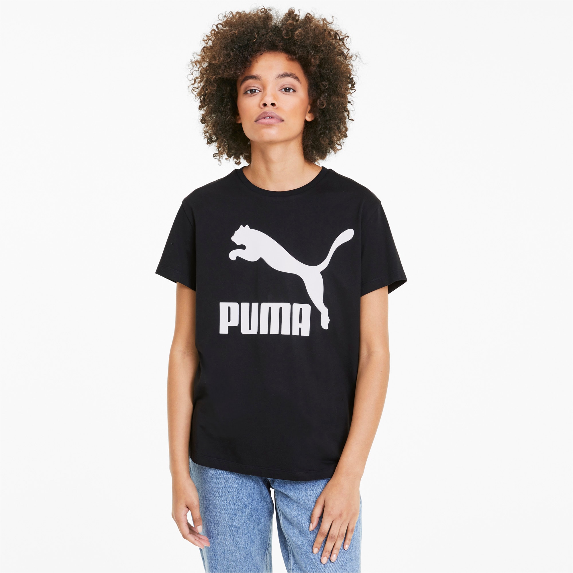 Classics Logo Women's Tee | Puma Black | PUMA Loungewear | PUMA