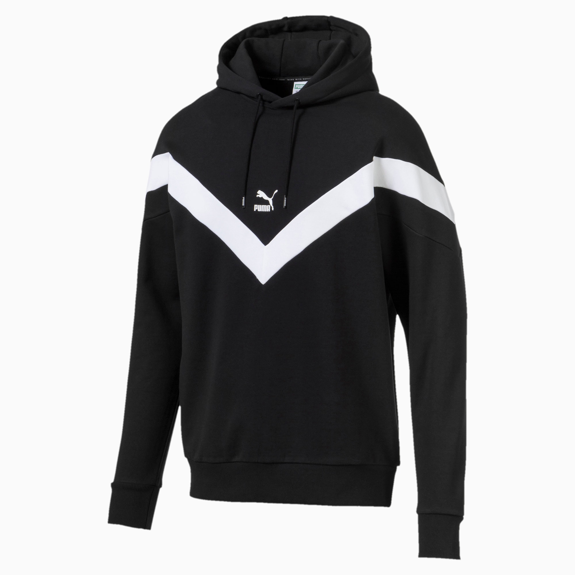 puma black and white hoodie