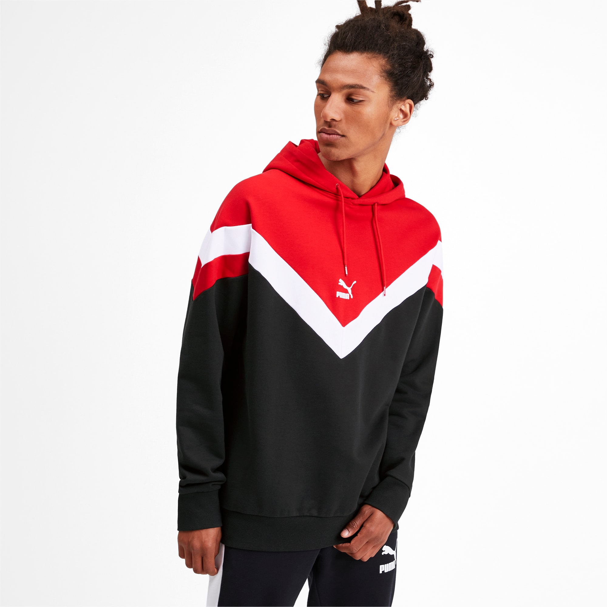 black and red puma hoodie mens