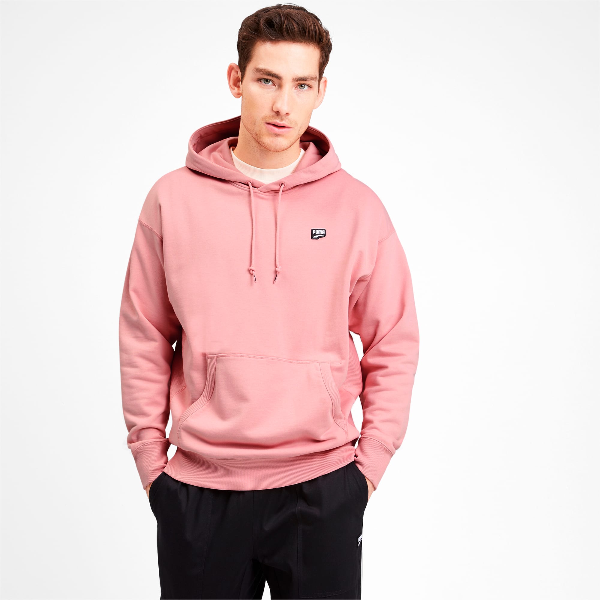 mens pink hoodie with rose