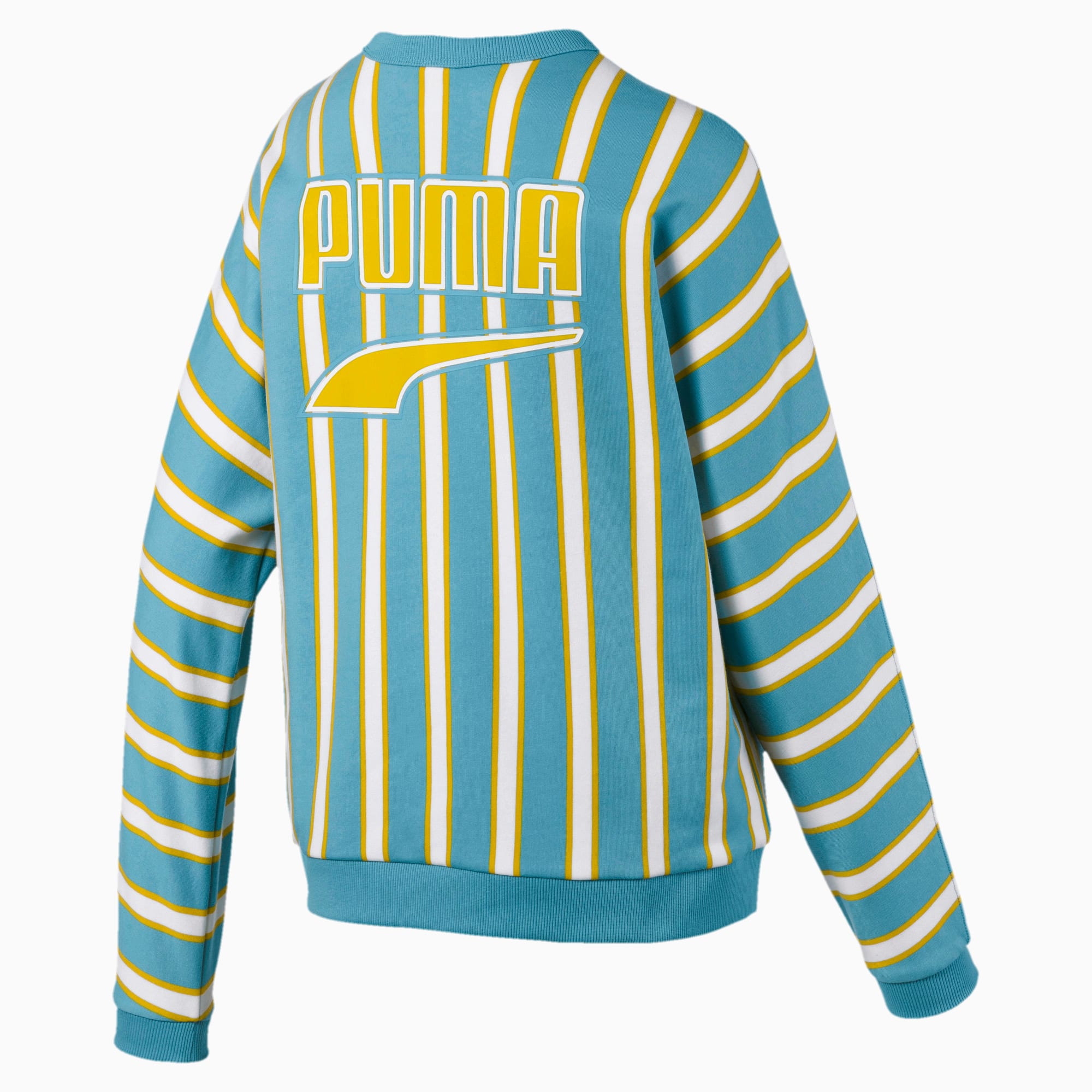 puma stripe crew neck sweater
