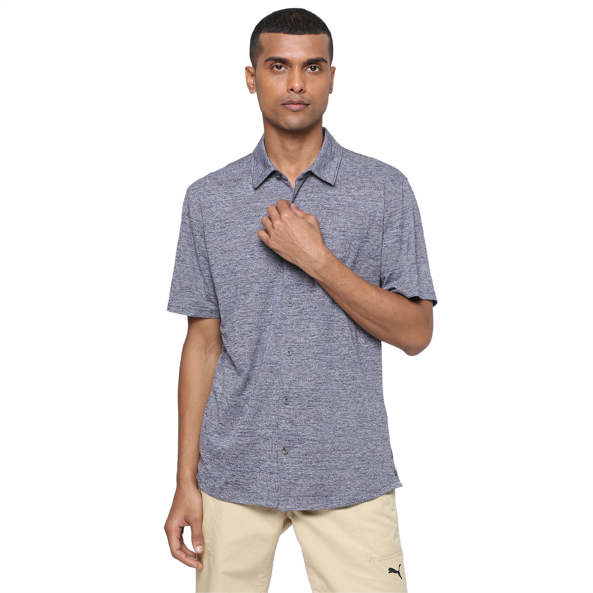 puma button up shirts