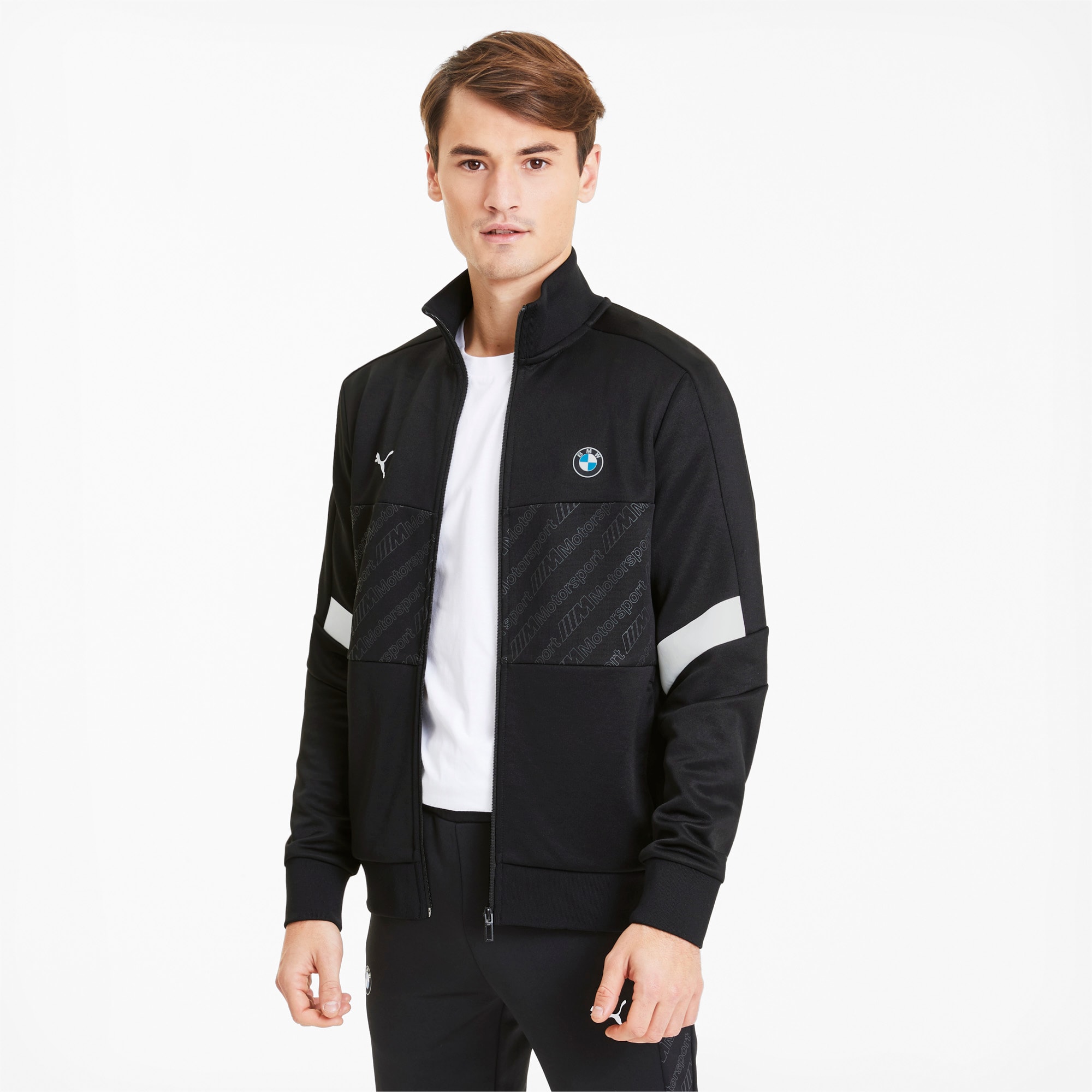 black and white puma track jacket